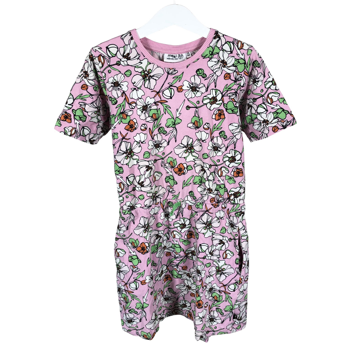 Unisex me&i - Tricot dress, size 134 - 140 - Light pink (1)