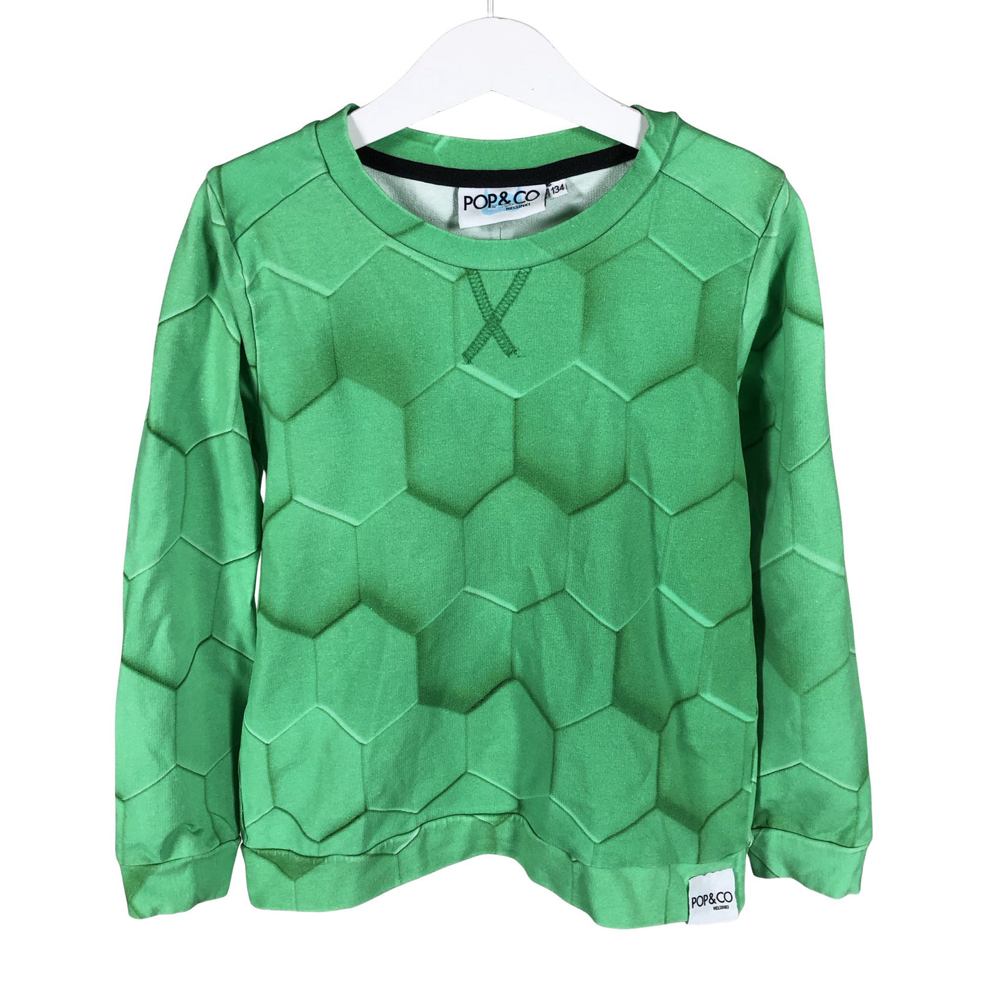Unisex Pop & Co Helsinki - Tricot shirt, size 128 - 134 - Green (1)