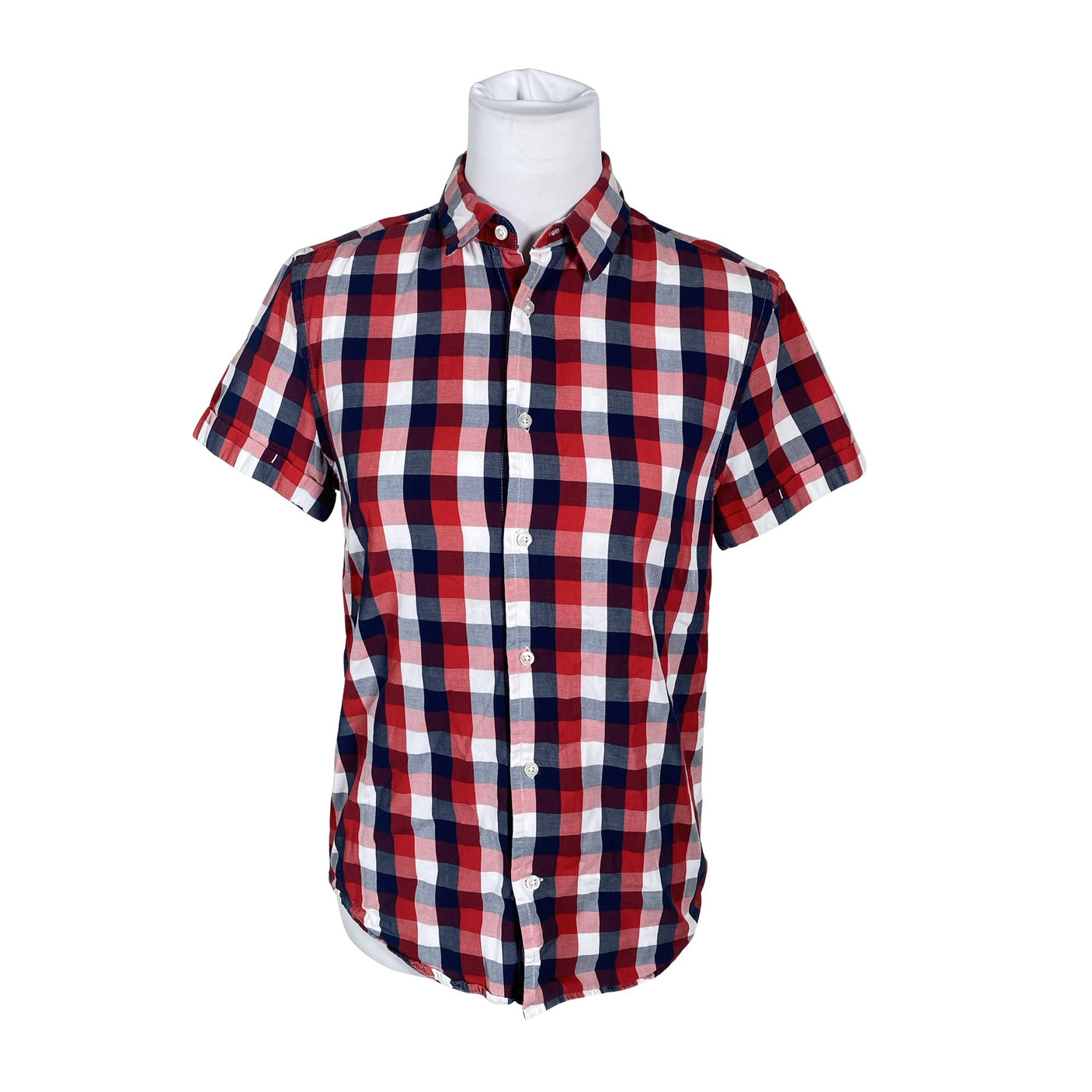 Unisex Size 8 Needle - Collared shirt, size 34 - Red (1)