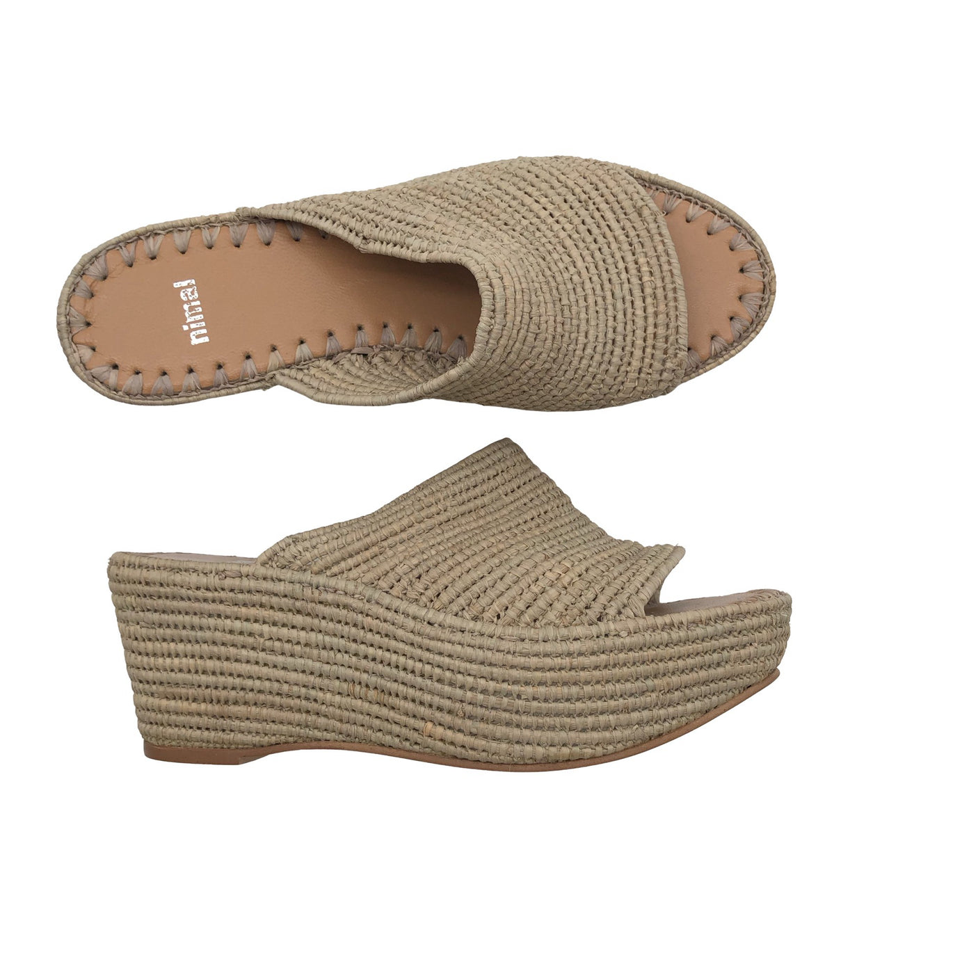 Unisex Nimal - Wedge sandals, size 38 - Beige (1)