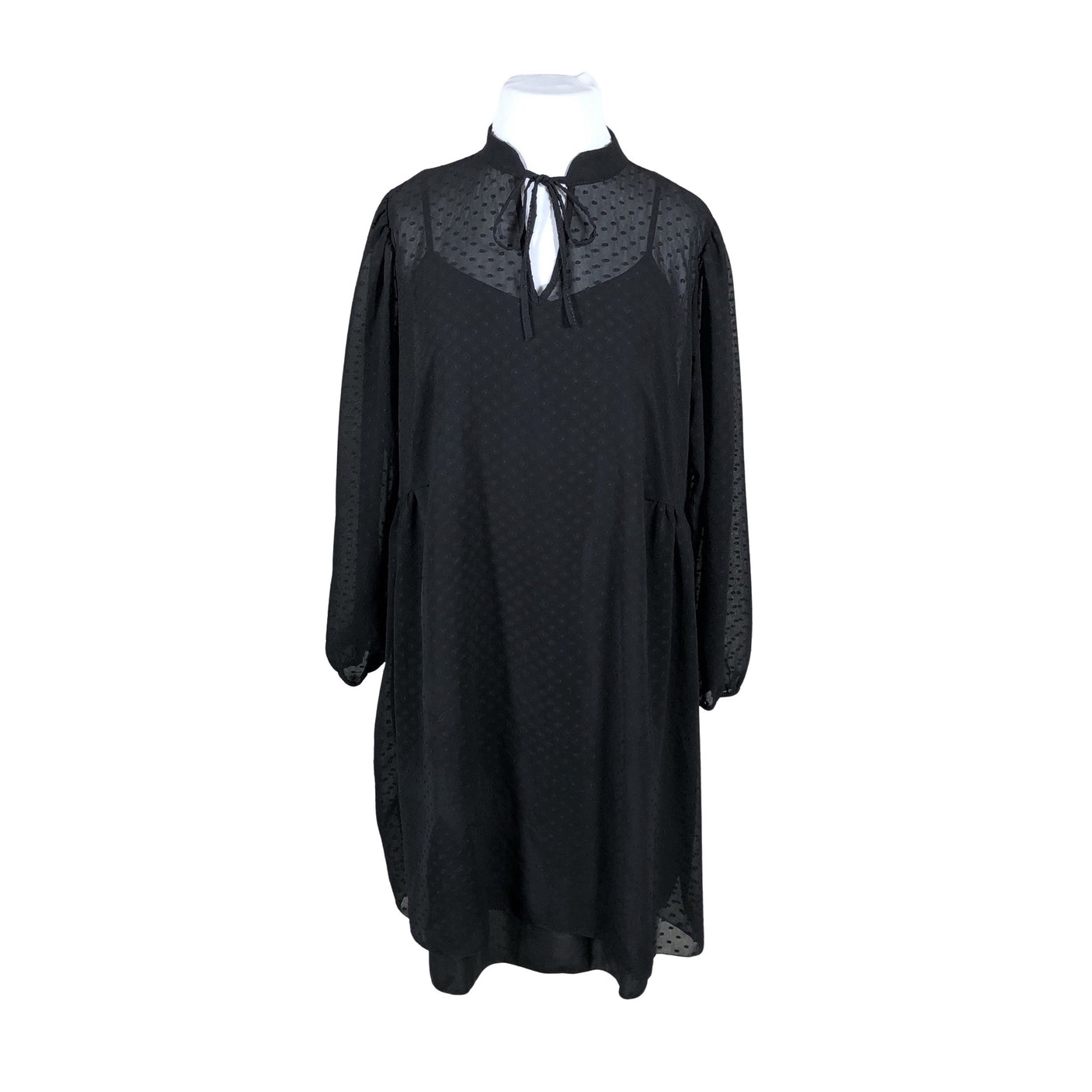 Unisex Zone - Schiffon dress, size 48 - Black (1)