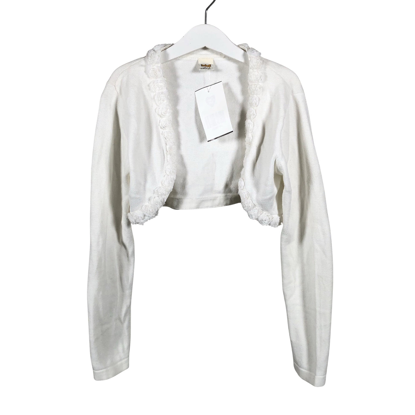 Unisex Kinderit - Knit bolero jacket, size 134 - 140 - White (1)