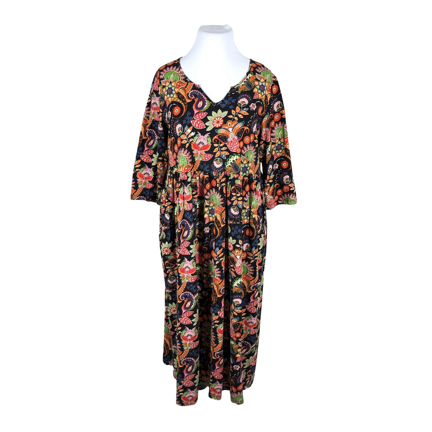 Unisex Ulla Popken - Tricot dress, size 42 - Black (1)