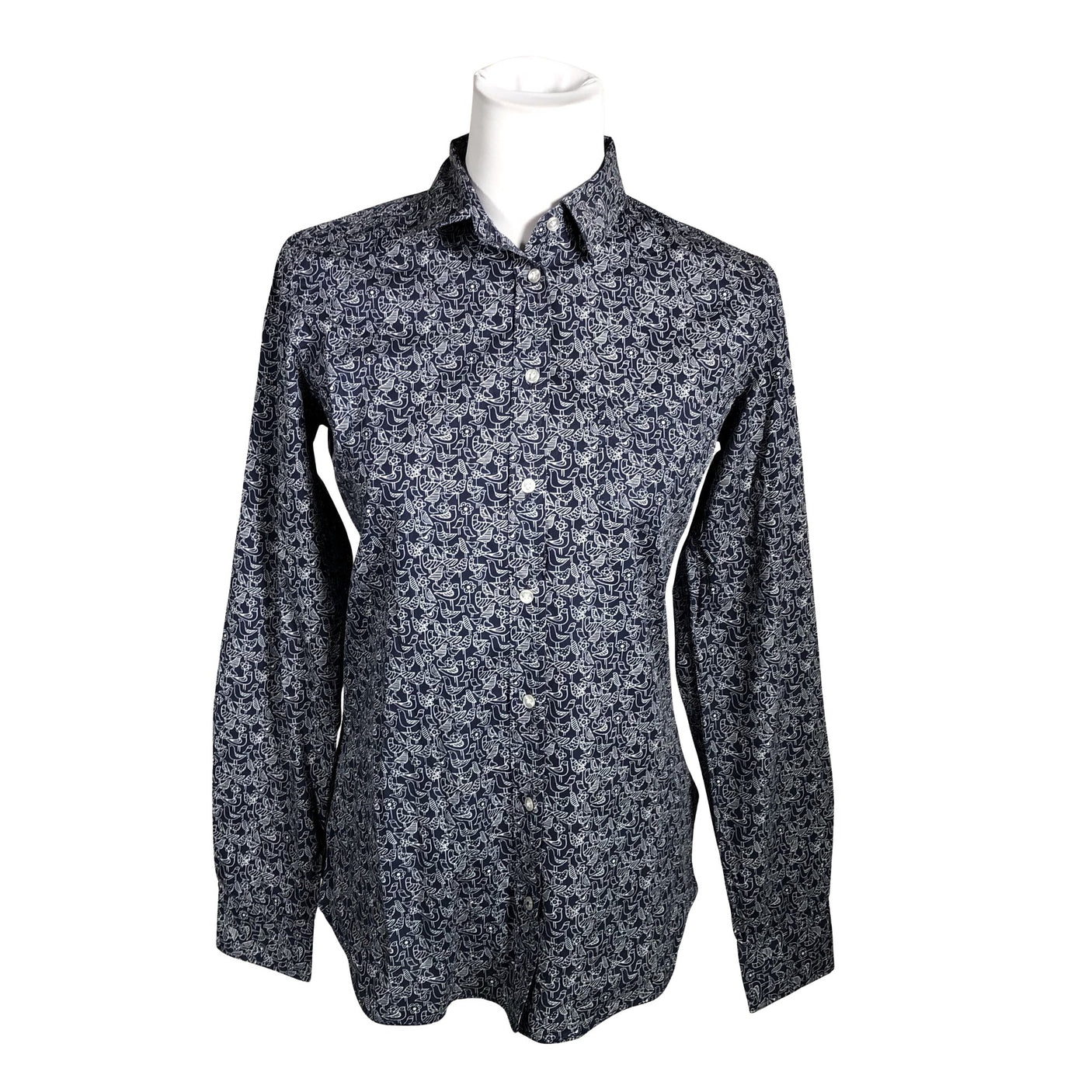 Unisex Marie Lund - Collared shirt, size 36 - Blue (1)