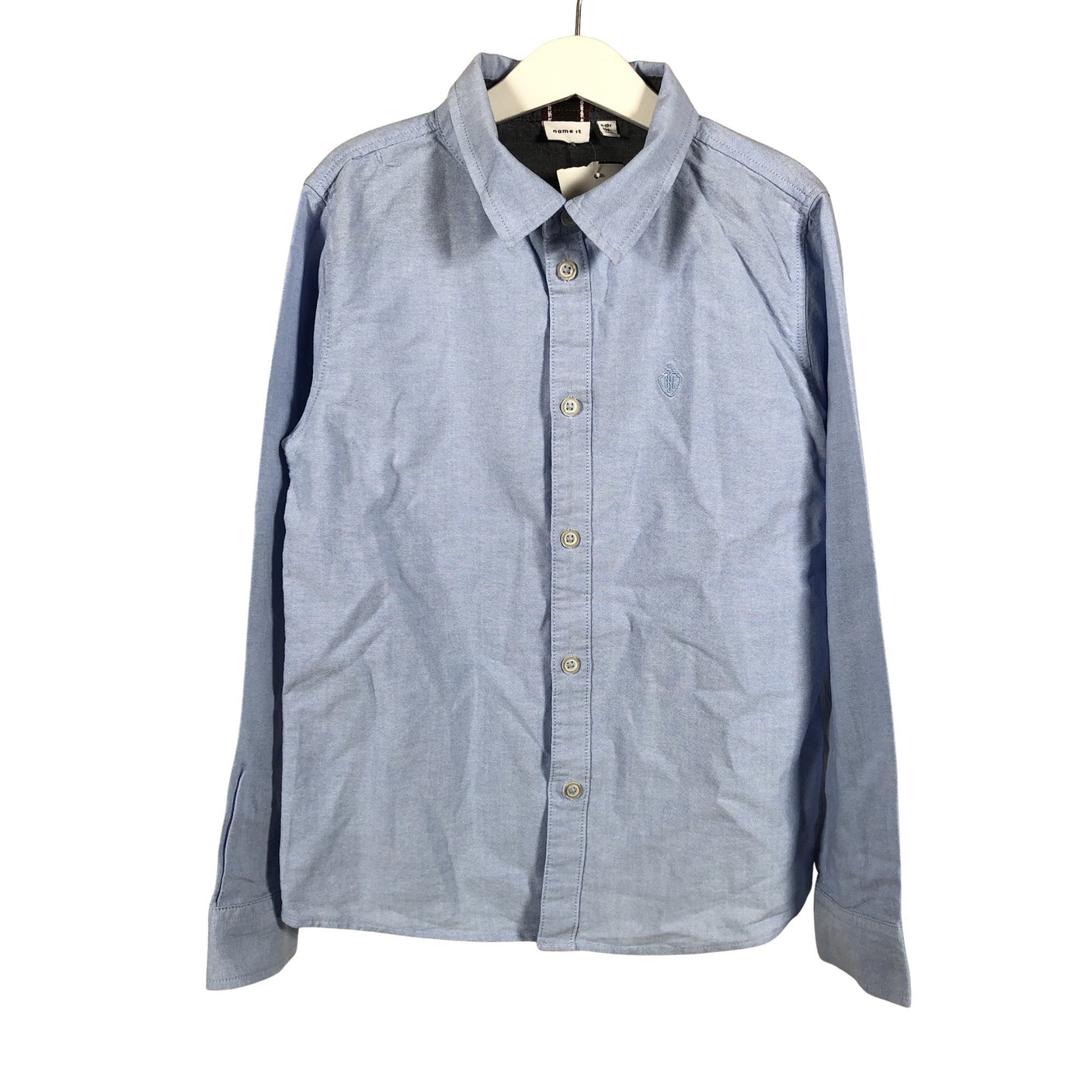 Unisex Name It - Collared shirt, size 134 - 140 - Light blue (1)