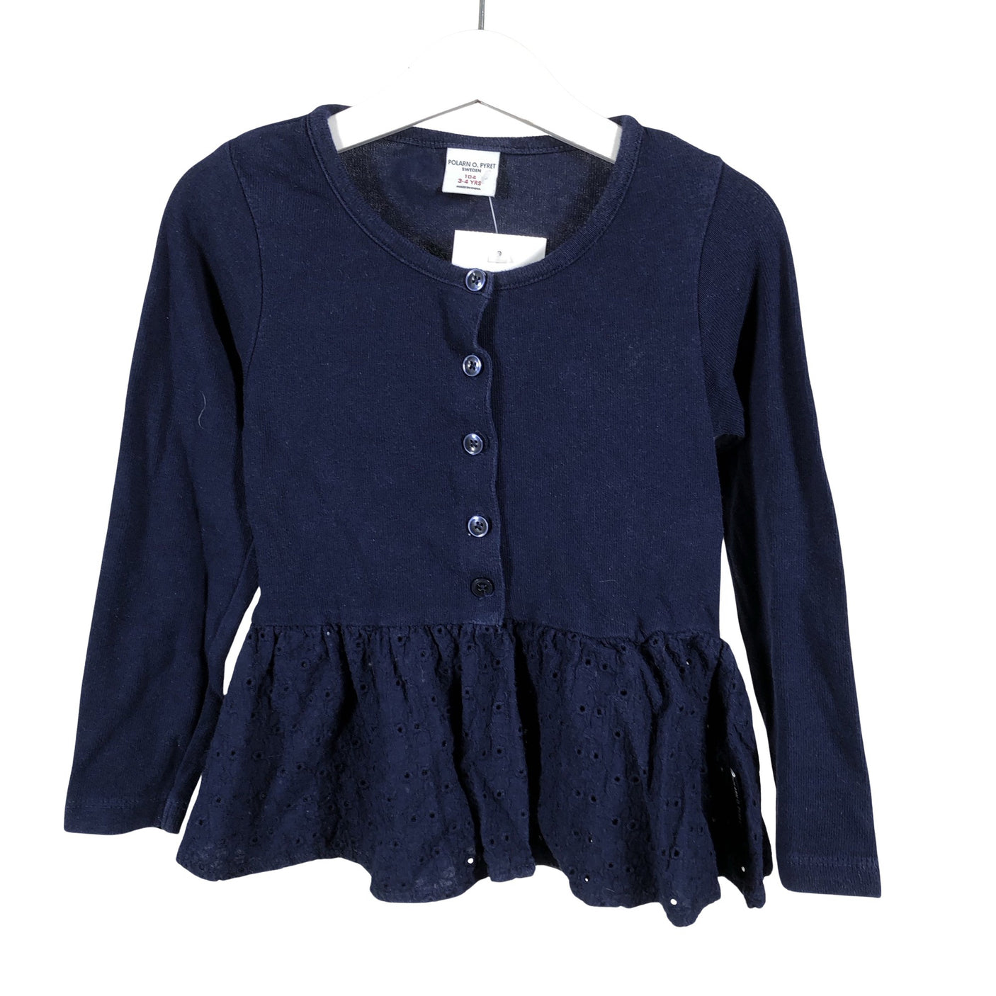 Unisex Polarn O. Pyret - Cardigan, size 98 - 104 - Blue (1)