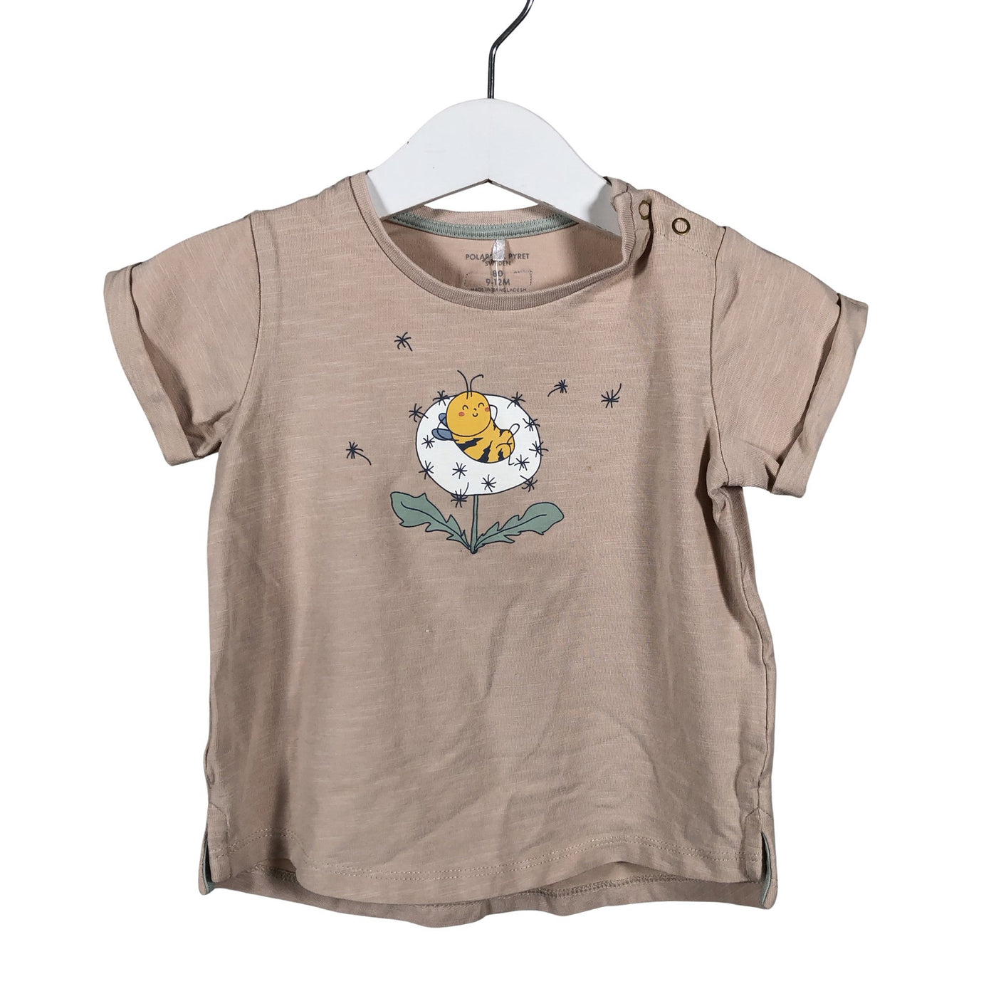 Unisex Polarn O. Pyret - T-shirt, size 74 - 80 - Beige (1)