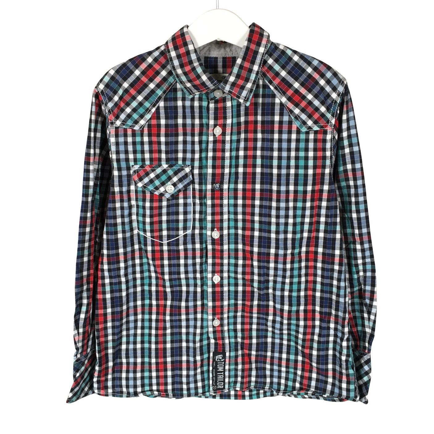 Unisex Tom Tailor - Collared shirt, size 134 - 140 - Blue (1)