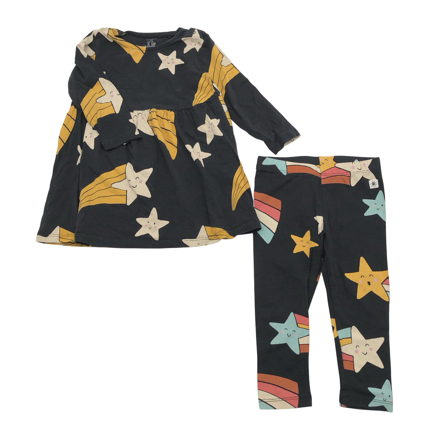 Unisex Lindex - Tricot dress, size 74 - 80 - Black (1)