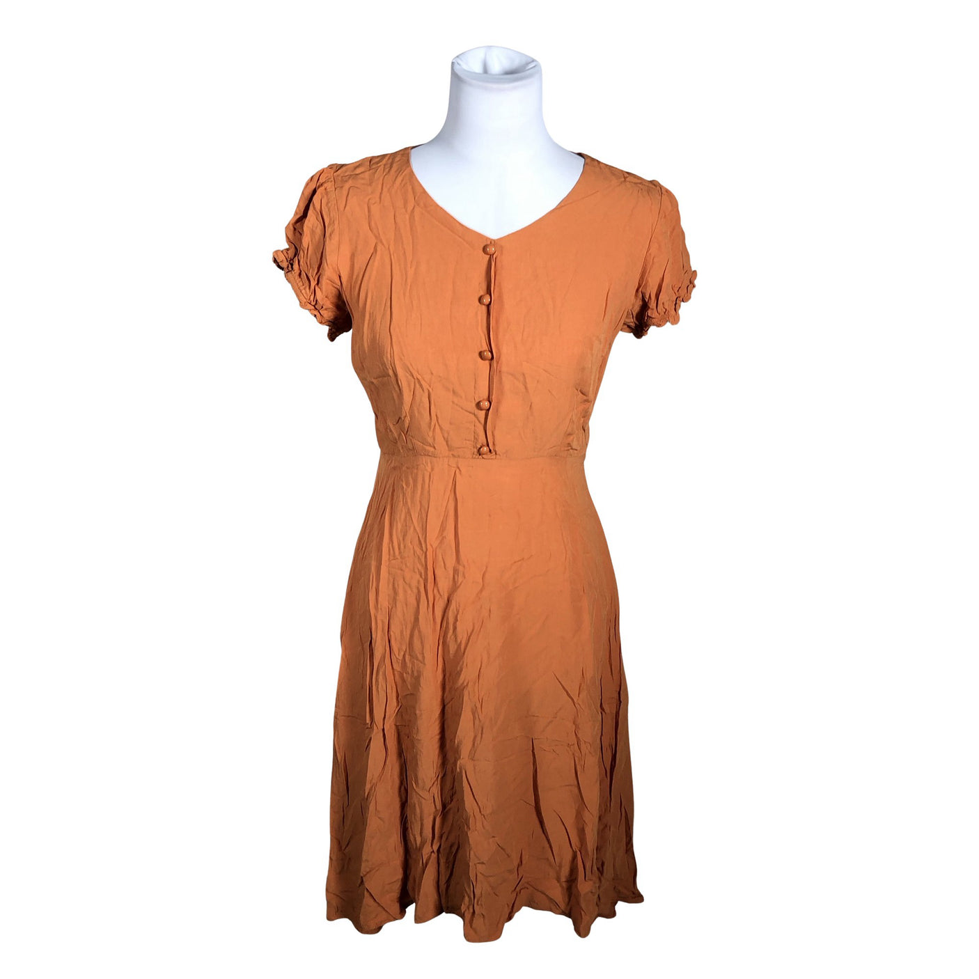 Unisex Collectif - Schiffon dress, size 36 - Orange (1)