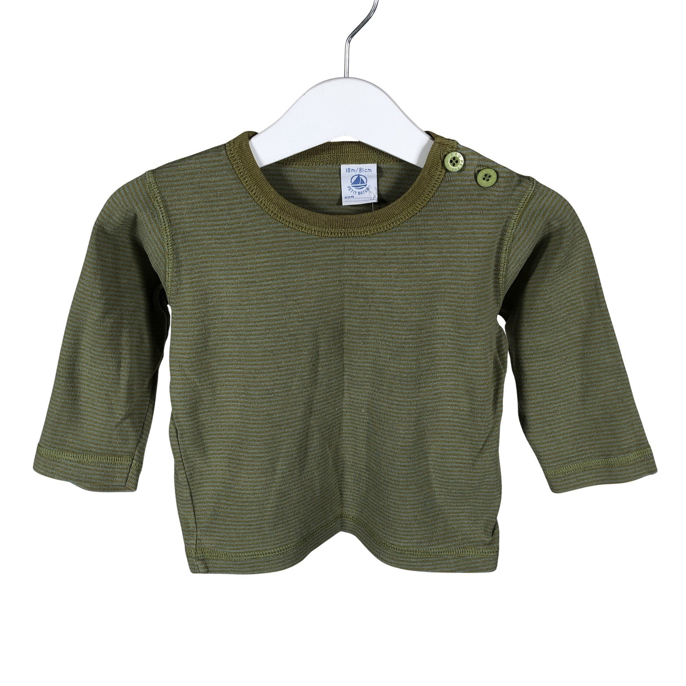 Unisex Petit Bateau - Tricot shirt, size 74 - 80 - Green (1)