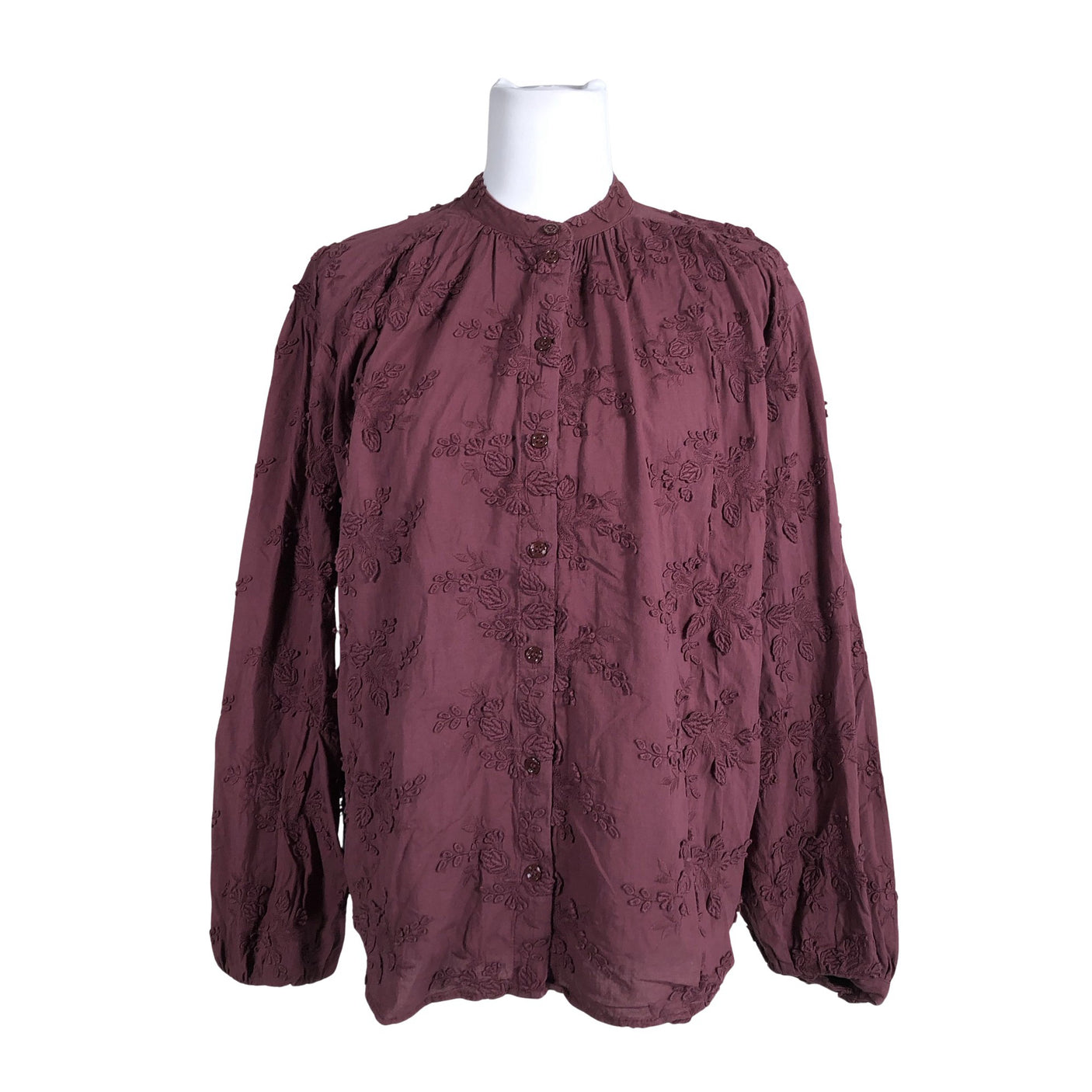 Unisex &Other Stories - Blouse, size 38 - Wine red (1)