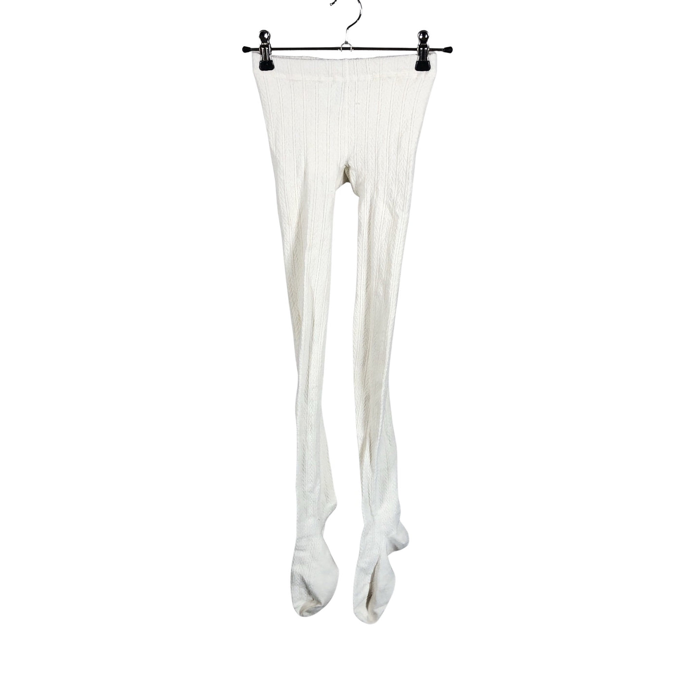 Unisex Polarn O. Pyret - Stockings, thick, size 146 - 152 - Natural white (1)