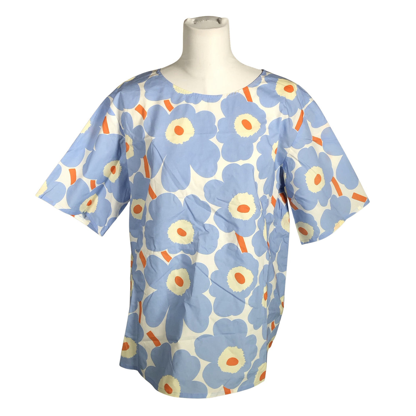 Unisex Marimekko - Short-sleeved blouse, size 40 - Light blue (1)