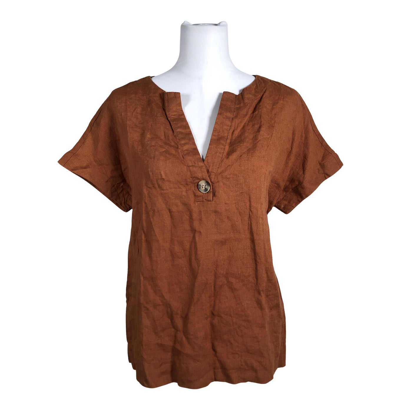 Unisex Jaeger - Short-sleeved blouse, size 40 - Brown (1)