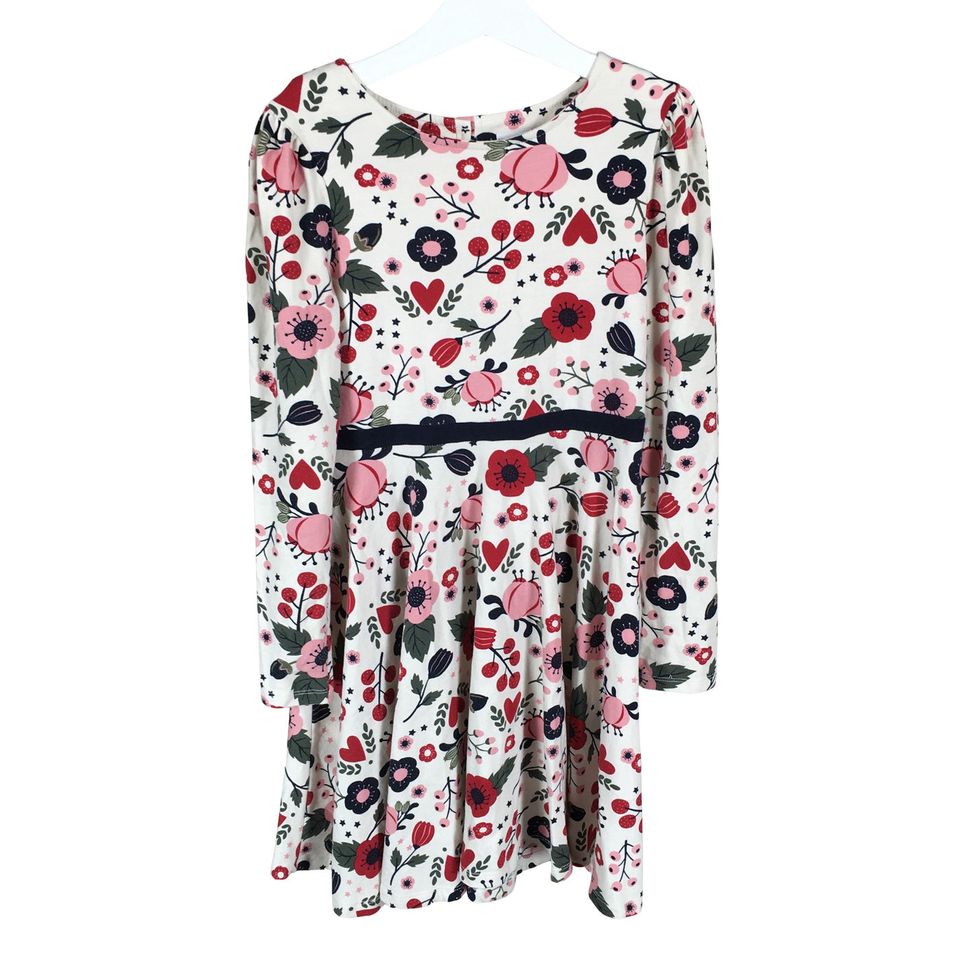 Unisex Polarn O. Pyret - Tricot dress, size 134 - 140 - White (1)