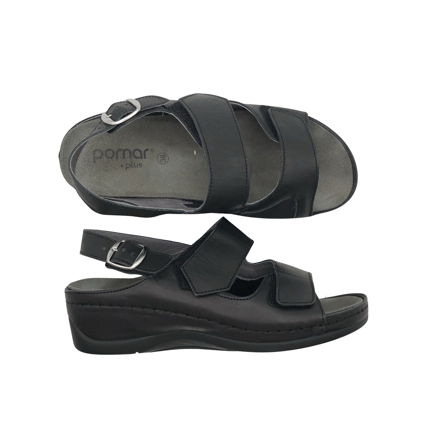 Unisex Pomar - Sandals, size 38 - Black (1)