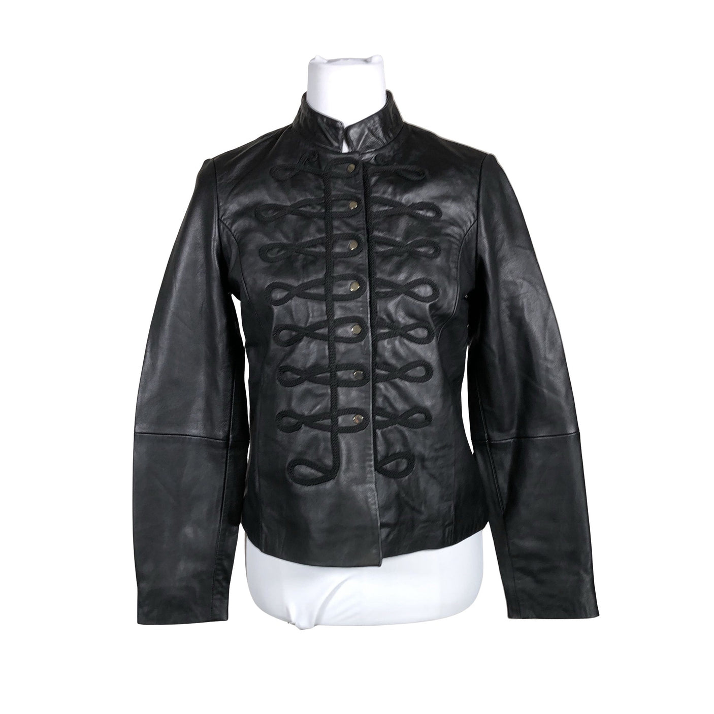 Unisex Cortefiel - Leather jacket, size 38 - Black (1)