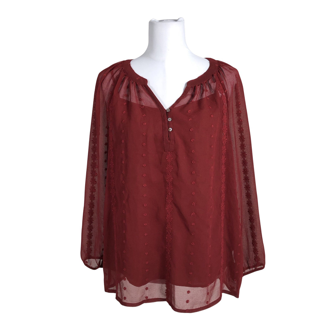 Unisex Esprit - Blouse, size 40 - Wine red (1)