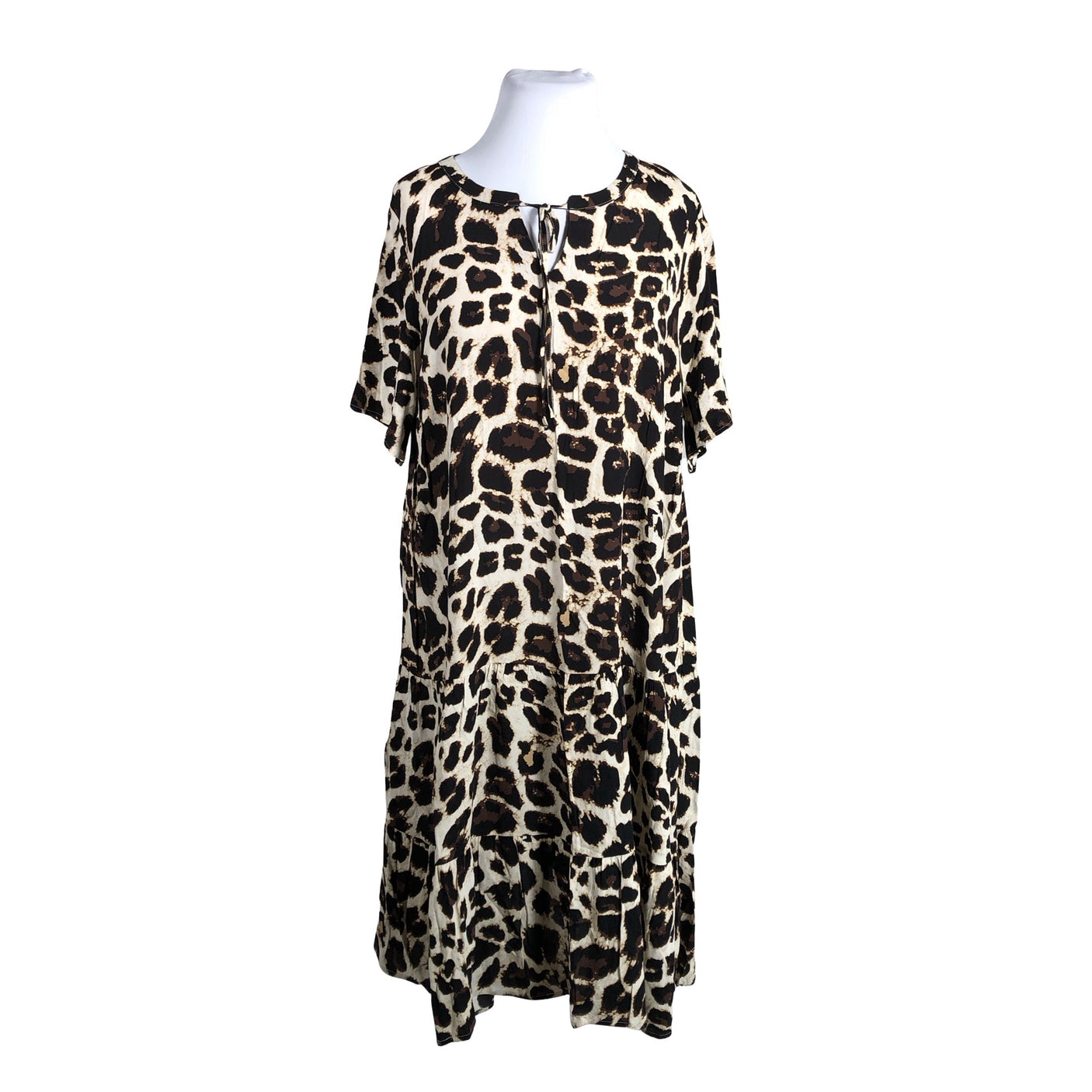 Unisex Zizzi - Schiffon dress, size 46 - Beige (1)