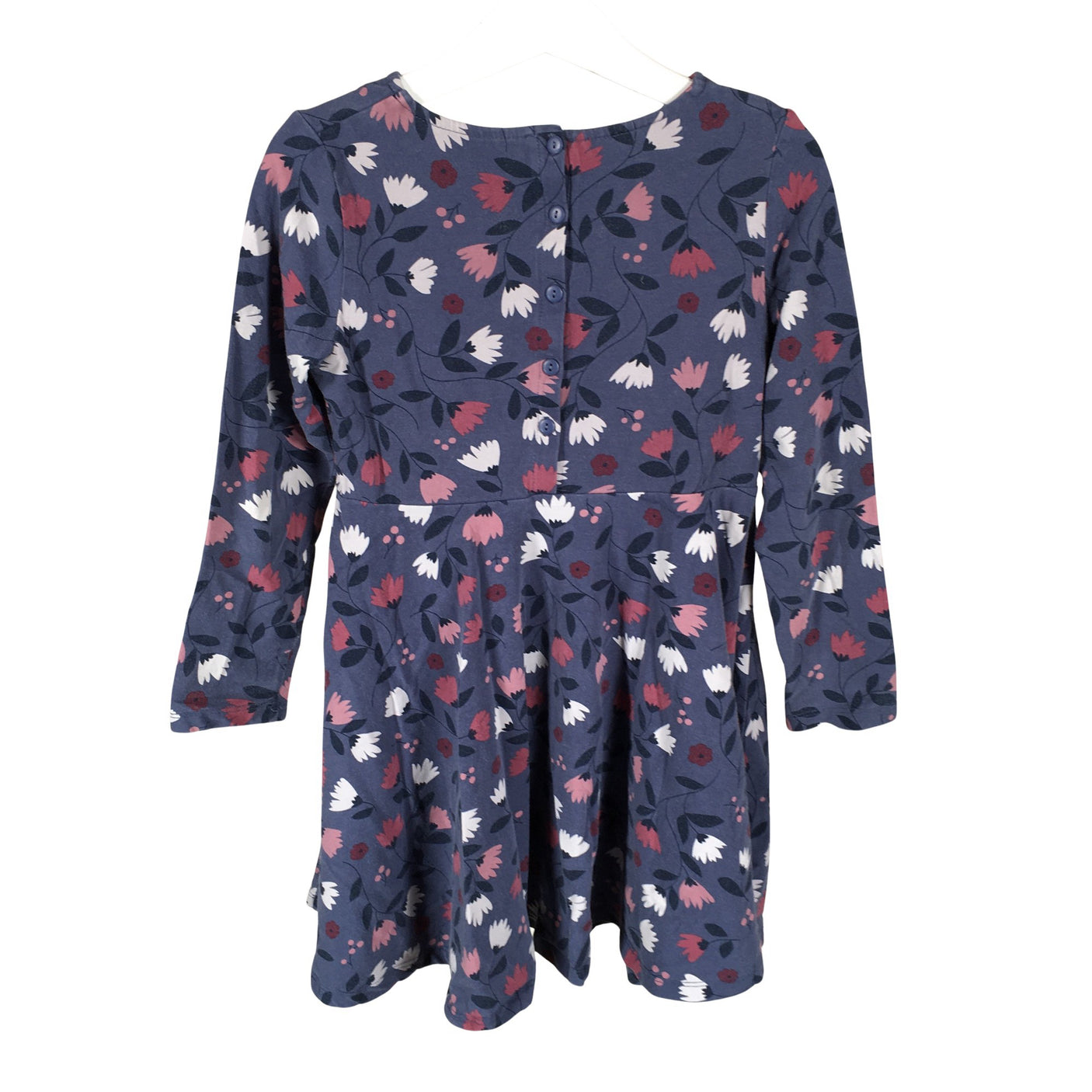 Unisex Polarn O. Pyret - Tricot dress, size 110 - 116 - Blue (2)