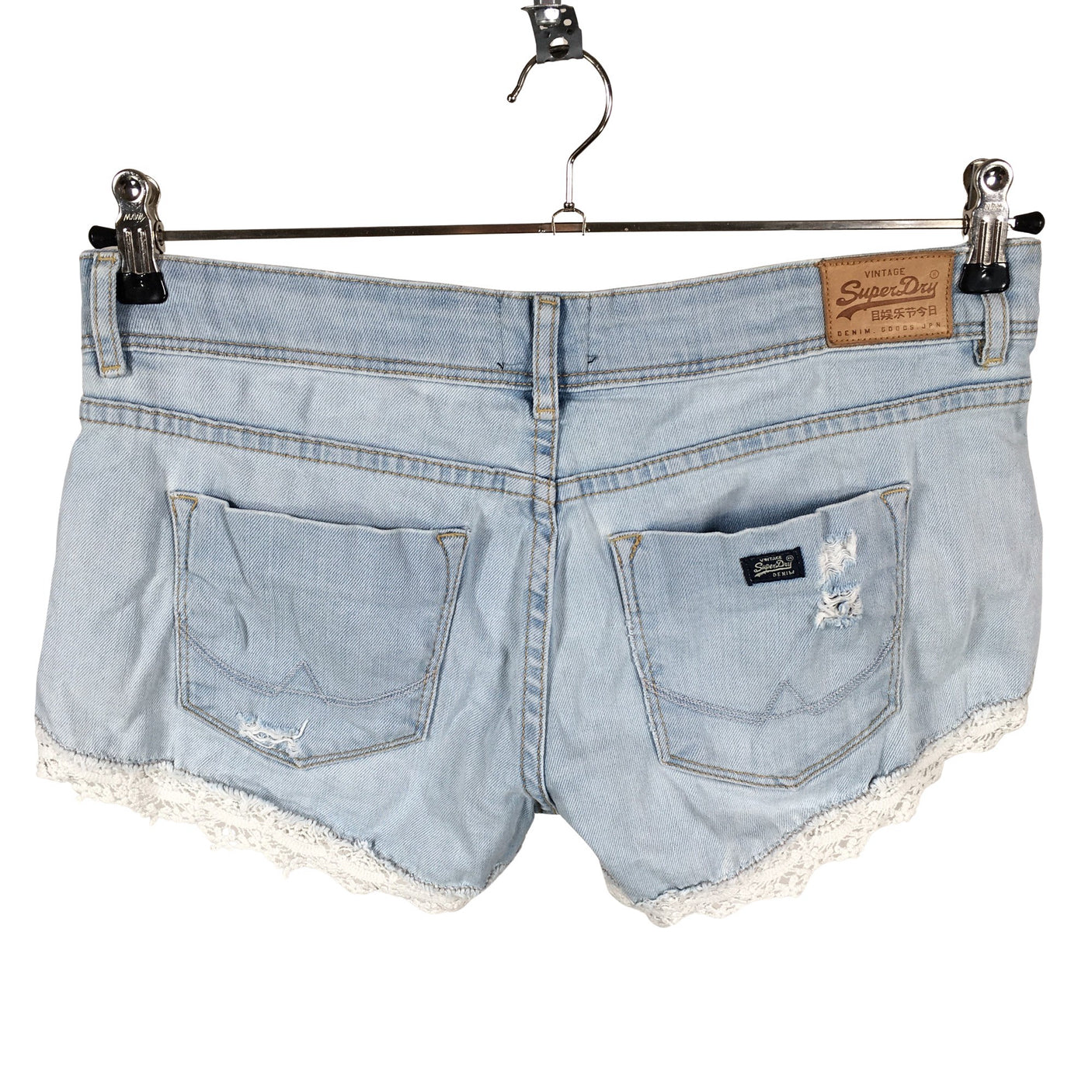 Unisex Superdry - Denim shorts, size W28 - Light blue (2)