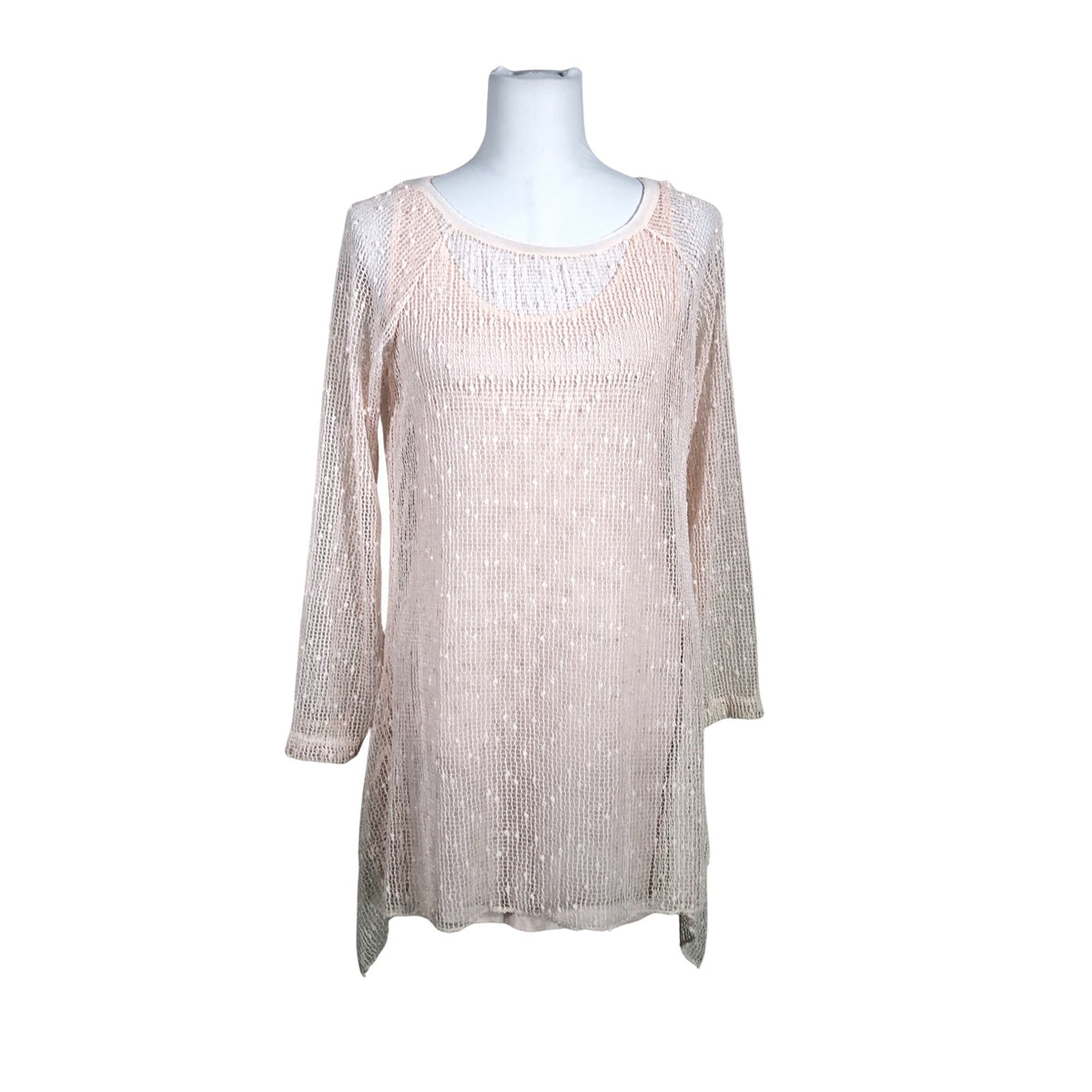 Unisex New Collection - Knit tunic, size 40 - Light pink (1)