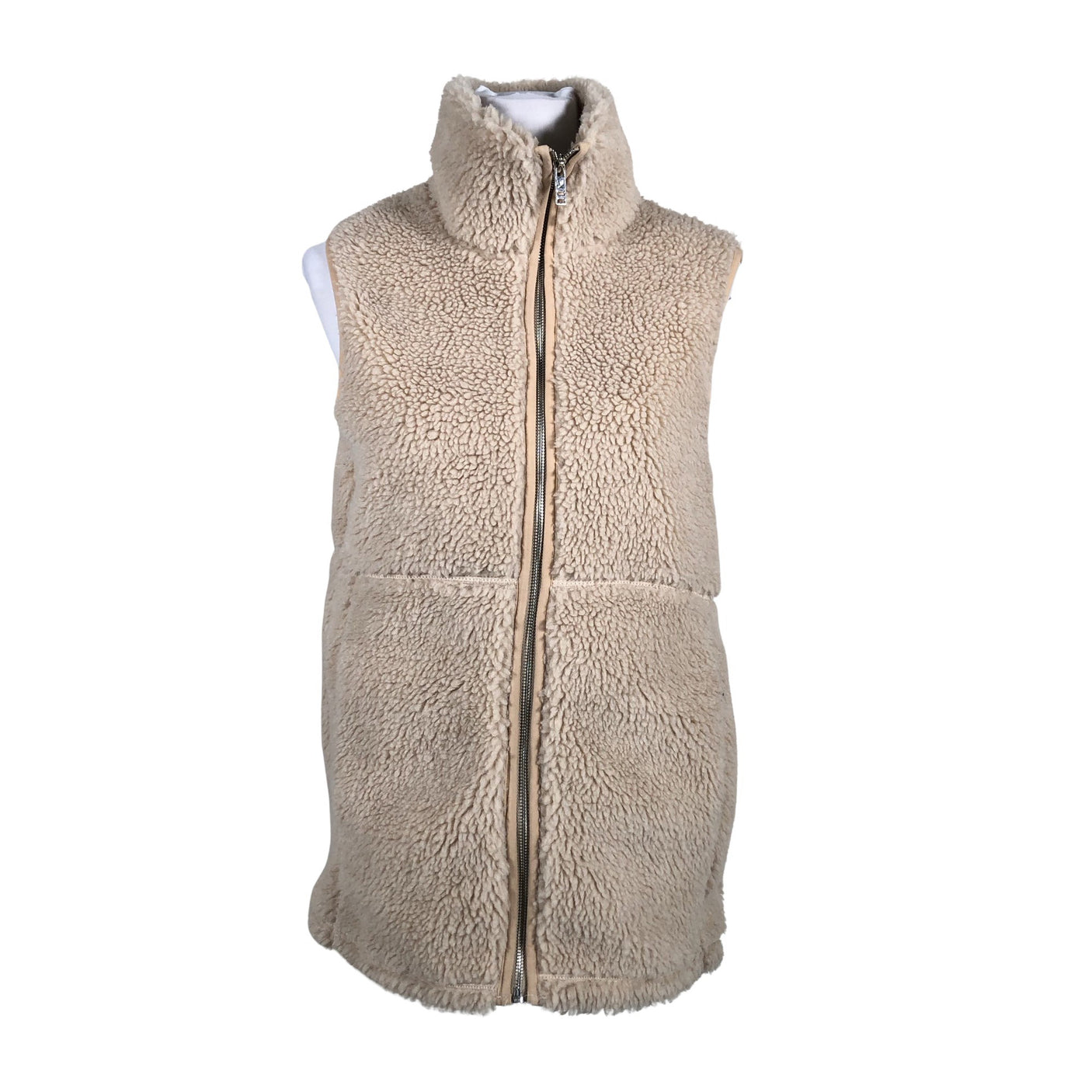 Unisex Soc - Faux fur vest, size 38 - Beige (1)