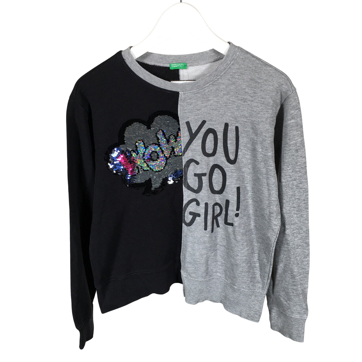 Unisex Benetton - Sweatshirt, size 158 - 164 - Gray (1)