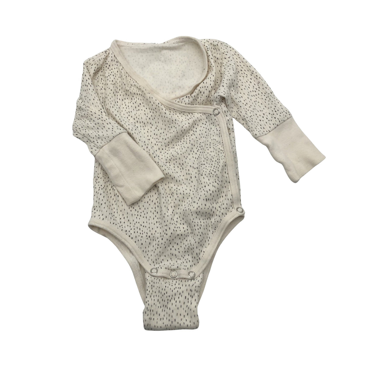 Unisex Aarrelabel - Wrap bodysuit, size 62 - 68 - Beige (1)