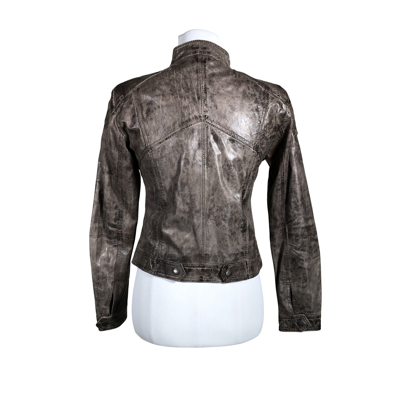 Unisex CKN - Leather jacket, size 36 - Gray (2)