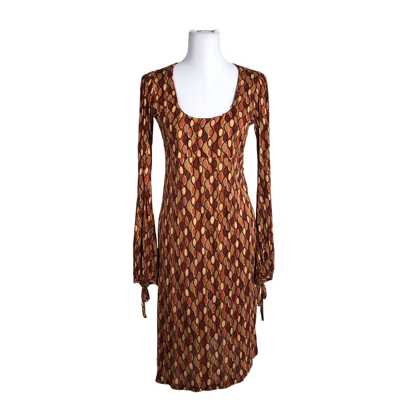 Unisex Benetton - Tricot dress, size 38 - Orange (1)