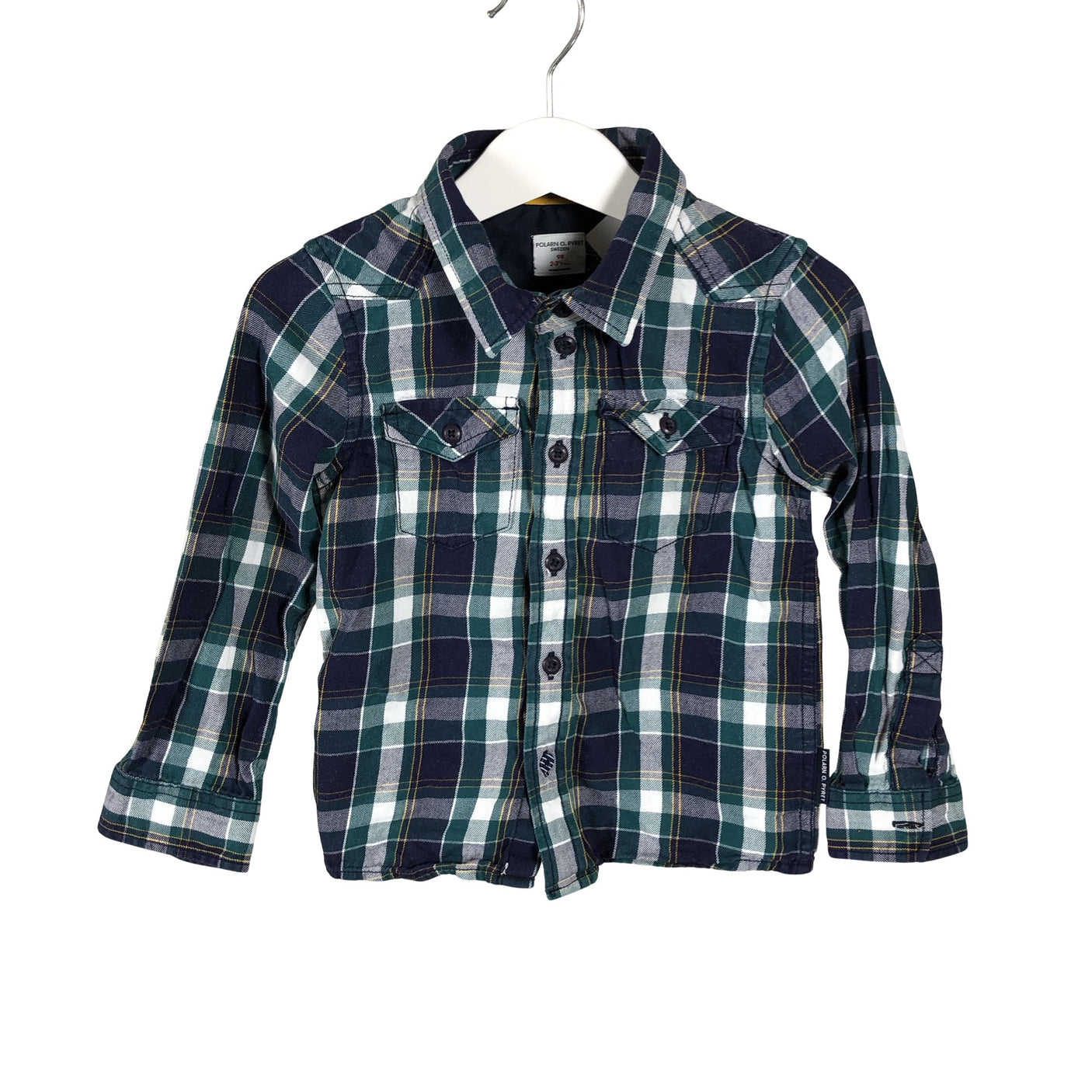 Unisex Polarn O. Pyret - Collared shirt, size 92 - 98 - Blue (1)