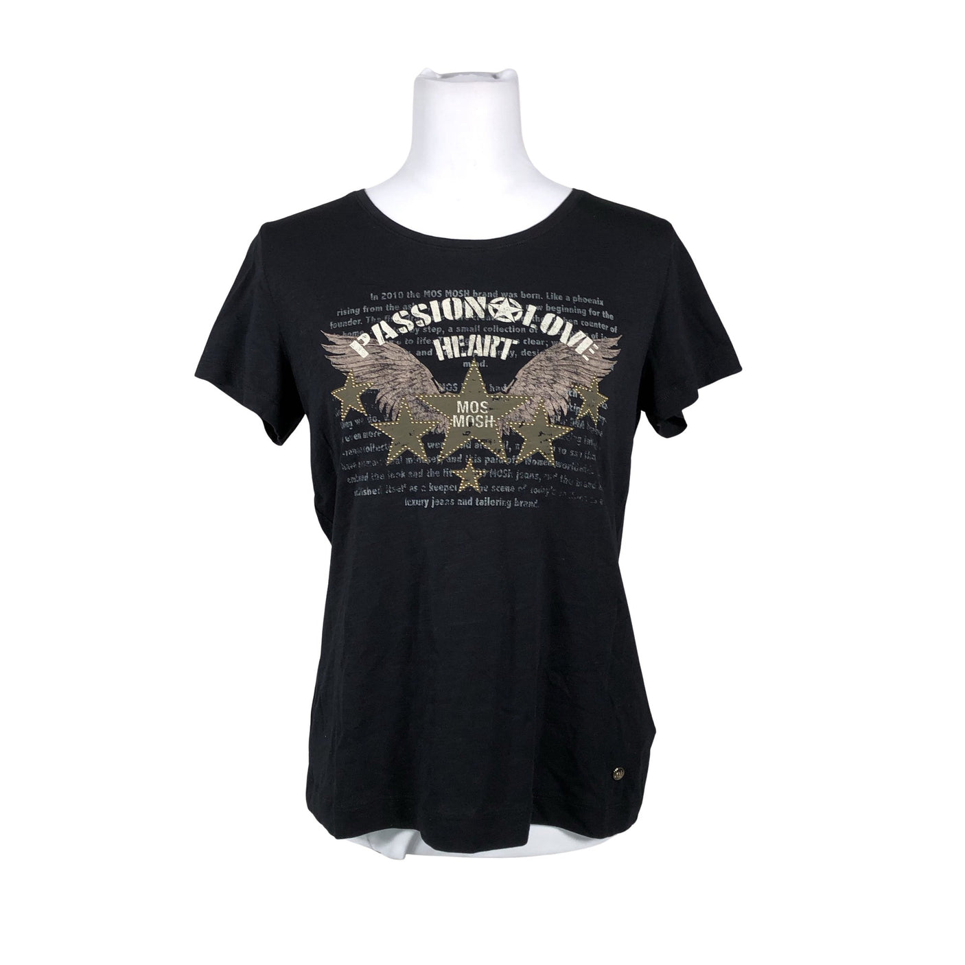 Unisex Mos Mosh - T-shirt, size 38 - Black (1)