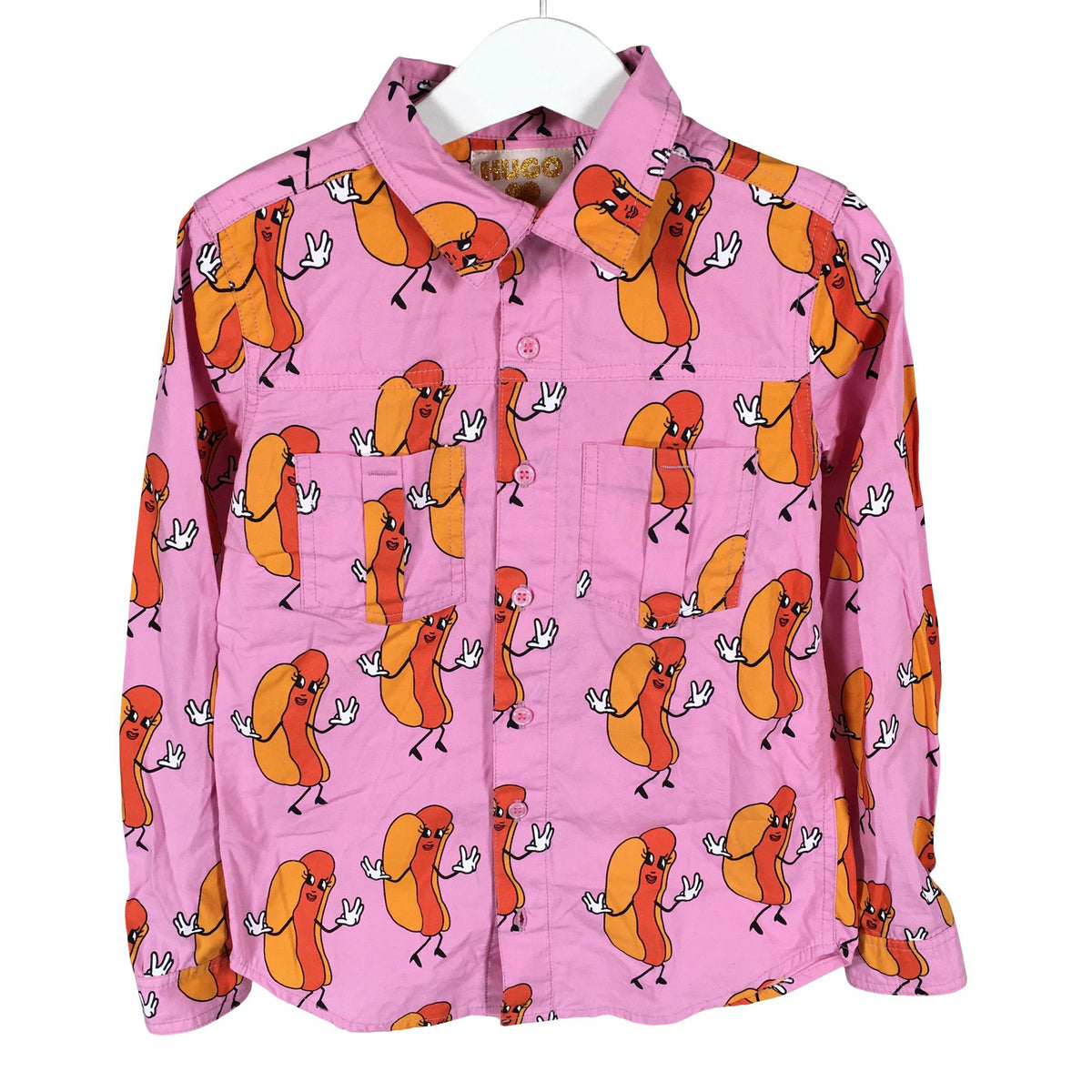 Unisex Hugo Loves Tiki - Collared shirt, size 110 - 116 - Pink (1)