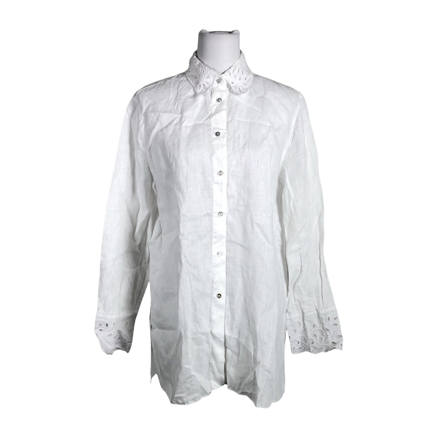 Unisex Massimo Dutti - Collared shirt, size 40 - White (1)