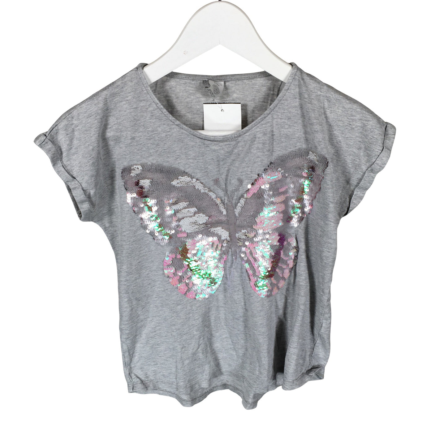 Unisex Lindex - T-shirt, size 146 - 152 - Gray (1)