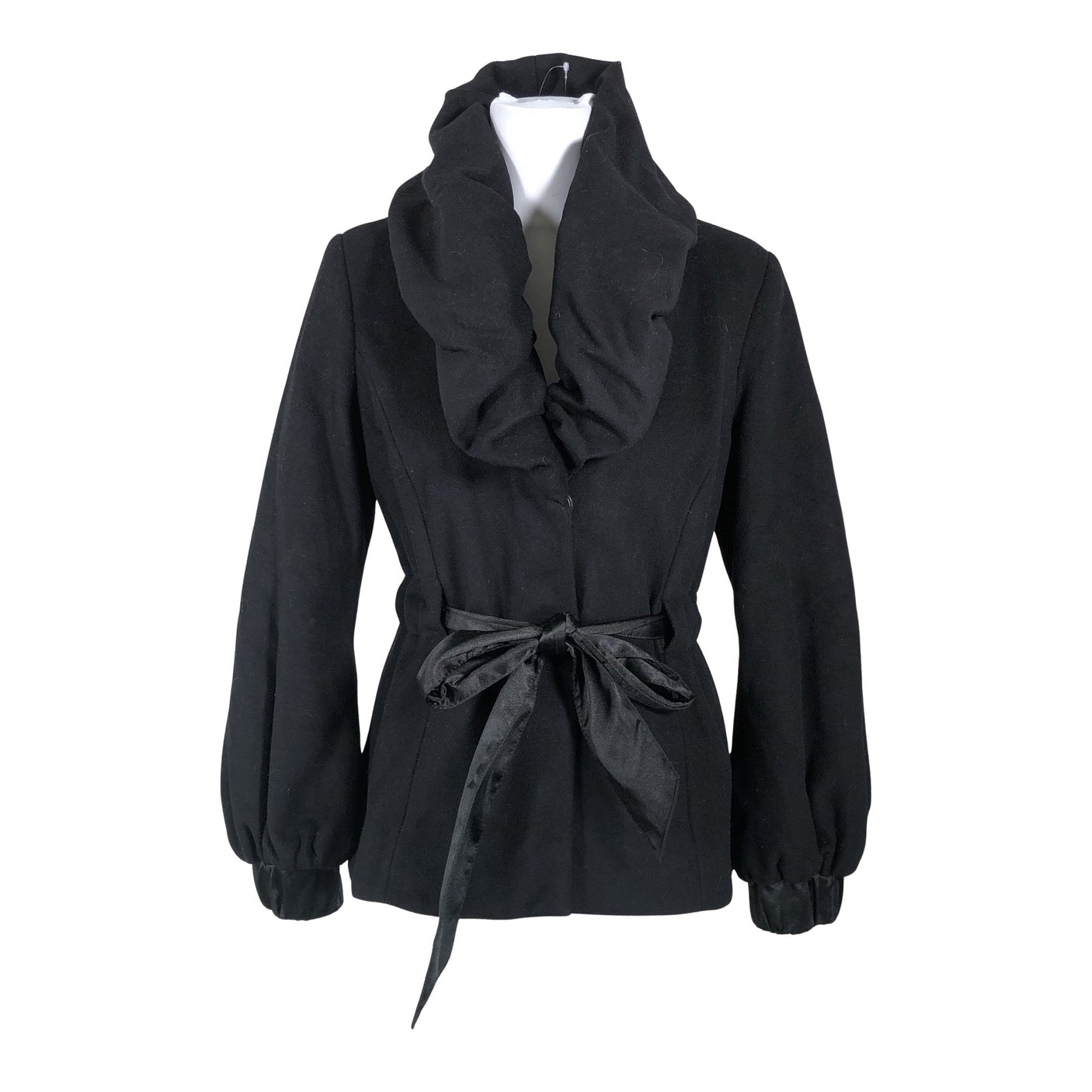 Unisex Sand - Wool coat, size 36 - Black (1)
