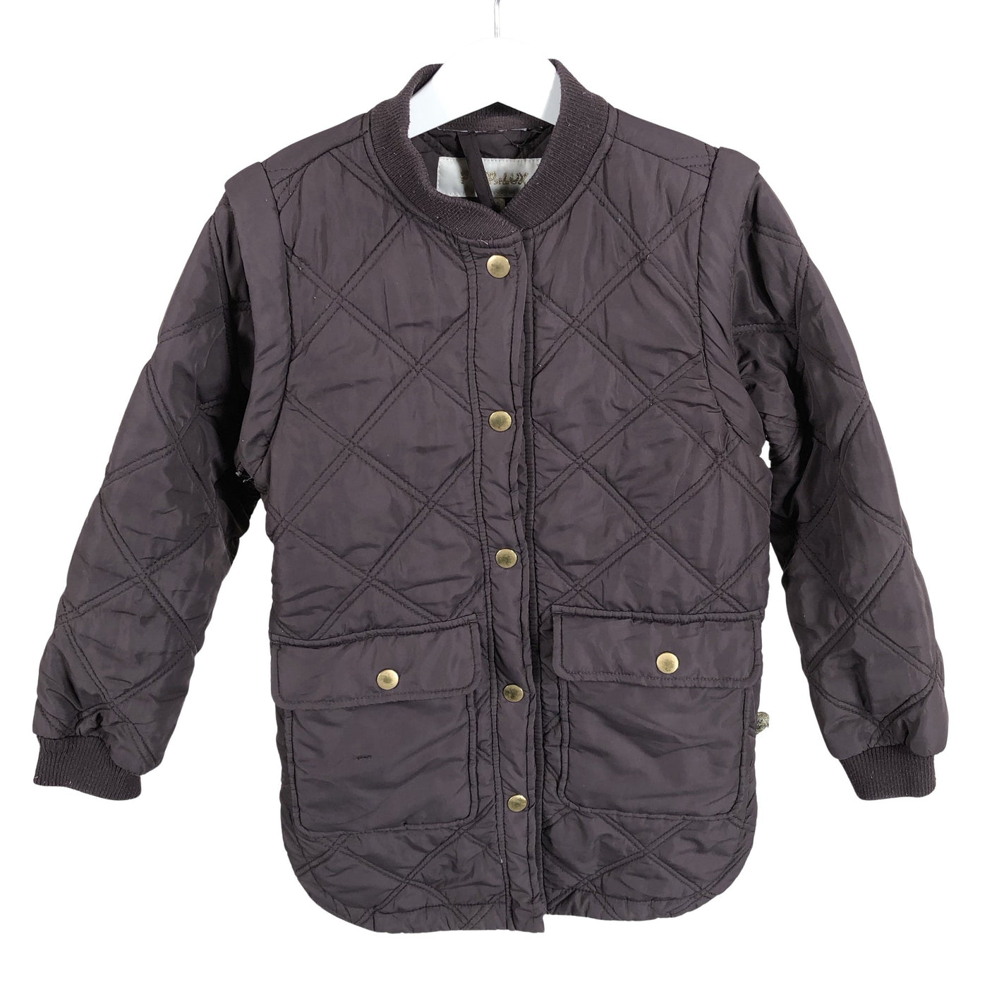 Unisex POMPdeLUX - Quilted jacket, size 122 - 128 - Brown (1)