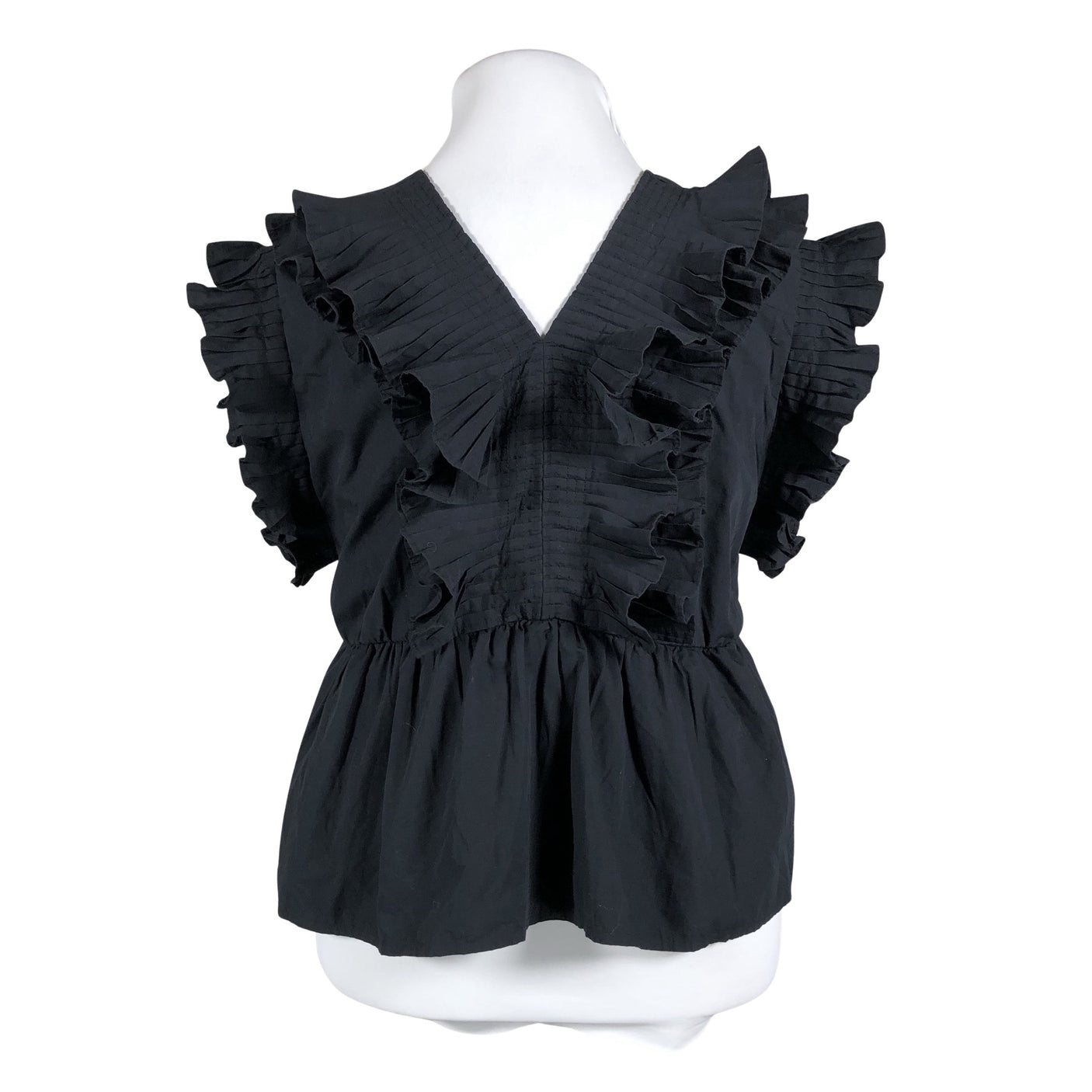 Unisex Y.A.S - Short-sleeved blouse, size 42 - Black (2)