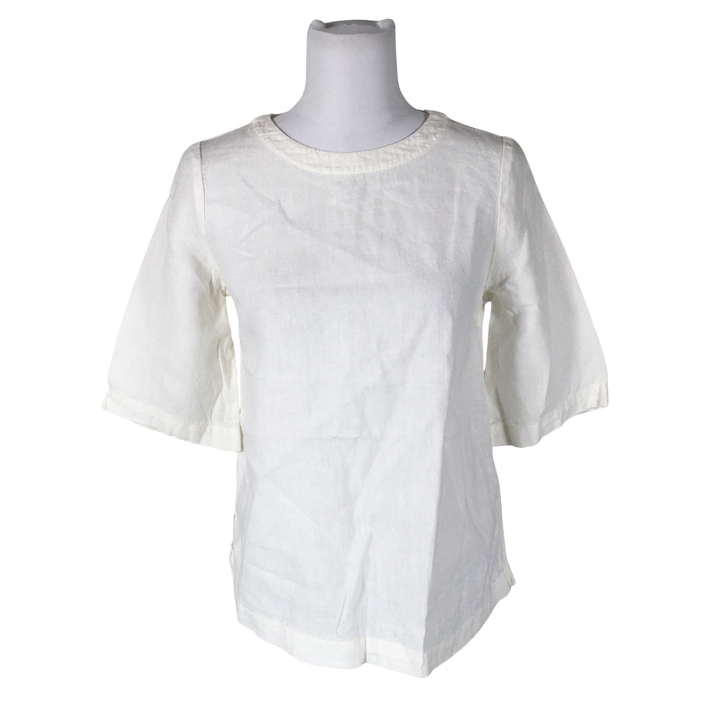 Unisex R-collection - Short-sleeved blouse, size 34 - White (1)