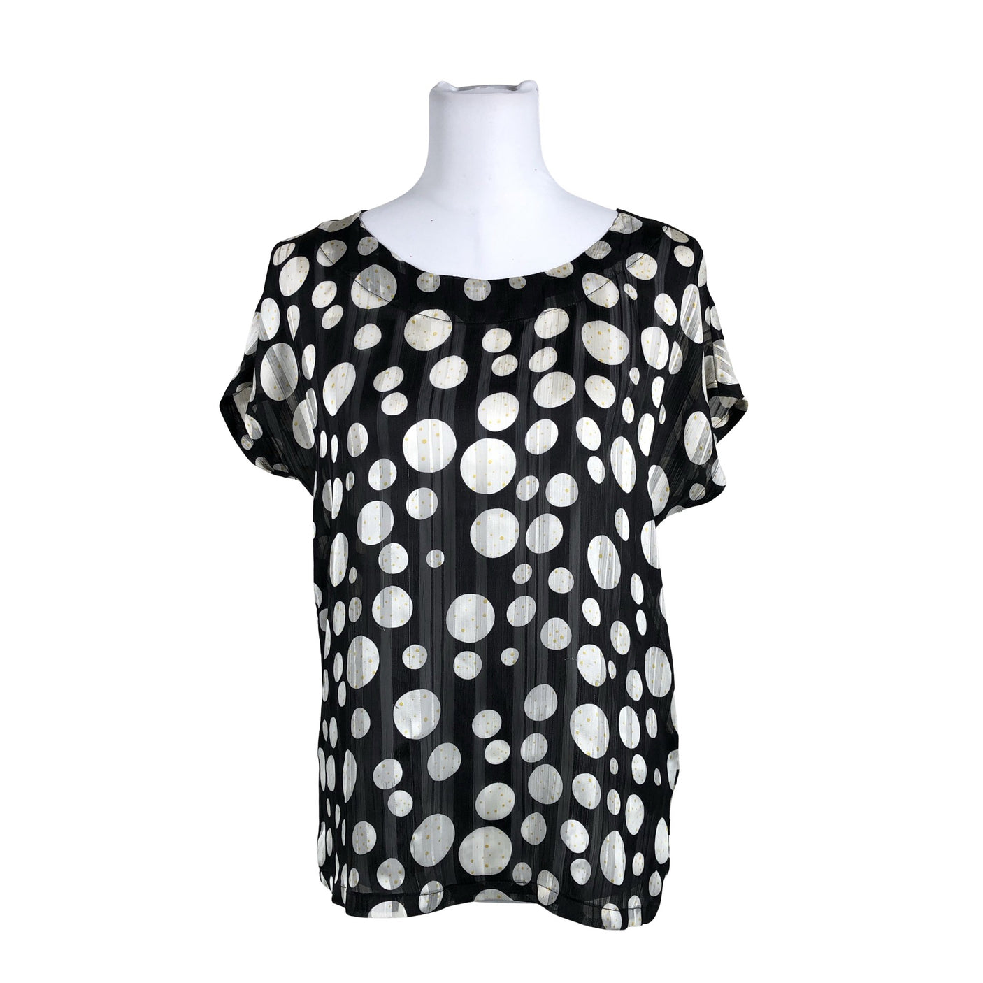 Unisex Rue de Femme - Short-sleeved blouse, size 36 - Black (1)