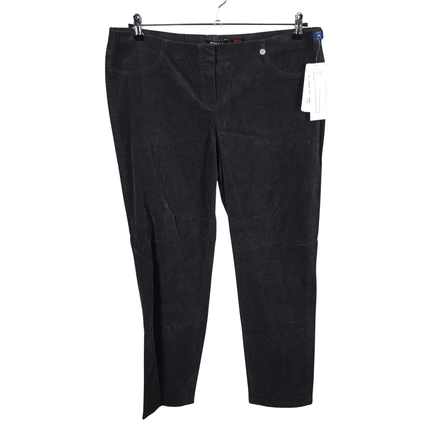 Unisex Robell - Velvet pants, size 46 - Gray (1)