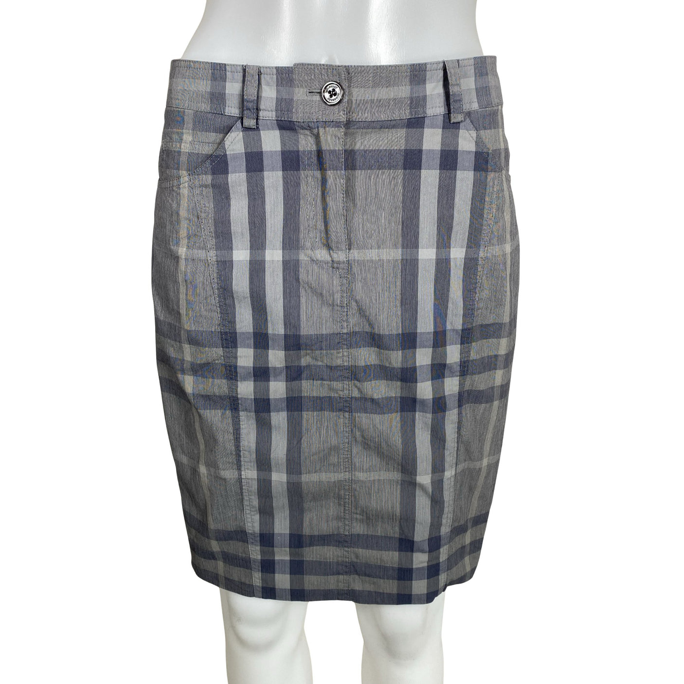 Unisex Burberry Brit - Fabric skirt, size 34 - Blue (1)