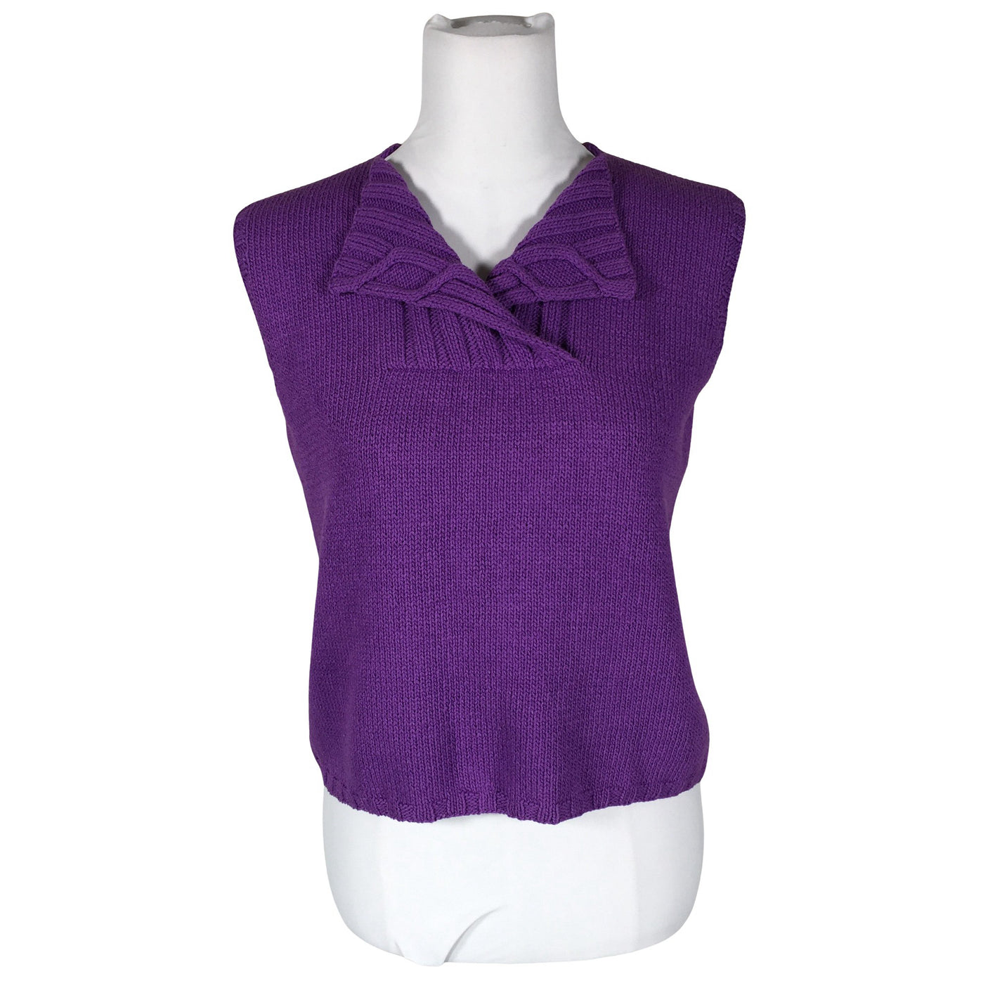 Unisex Handmade - Knit vest, size 38 - Violet (1)