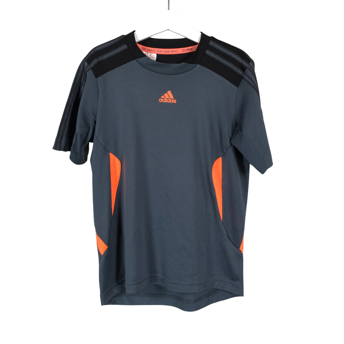 Unisex Adidas - Sports shirt, short sleeve, size 134 - 140 - Gray (1)