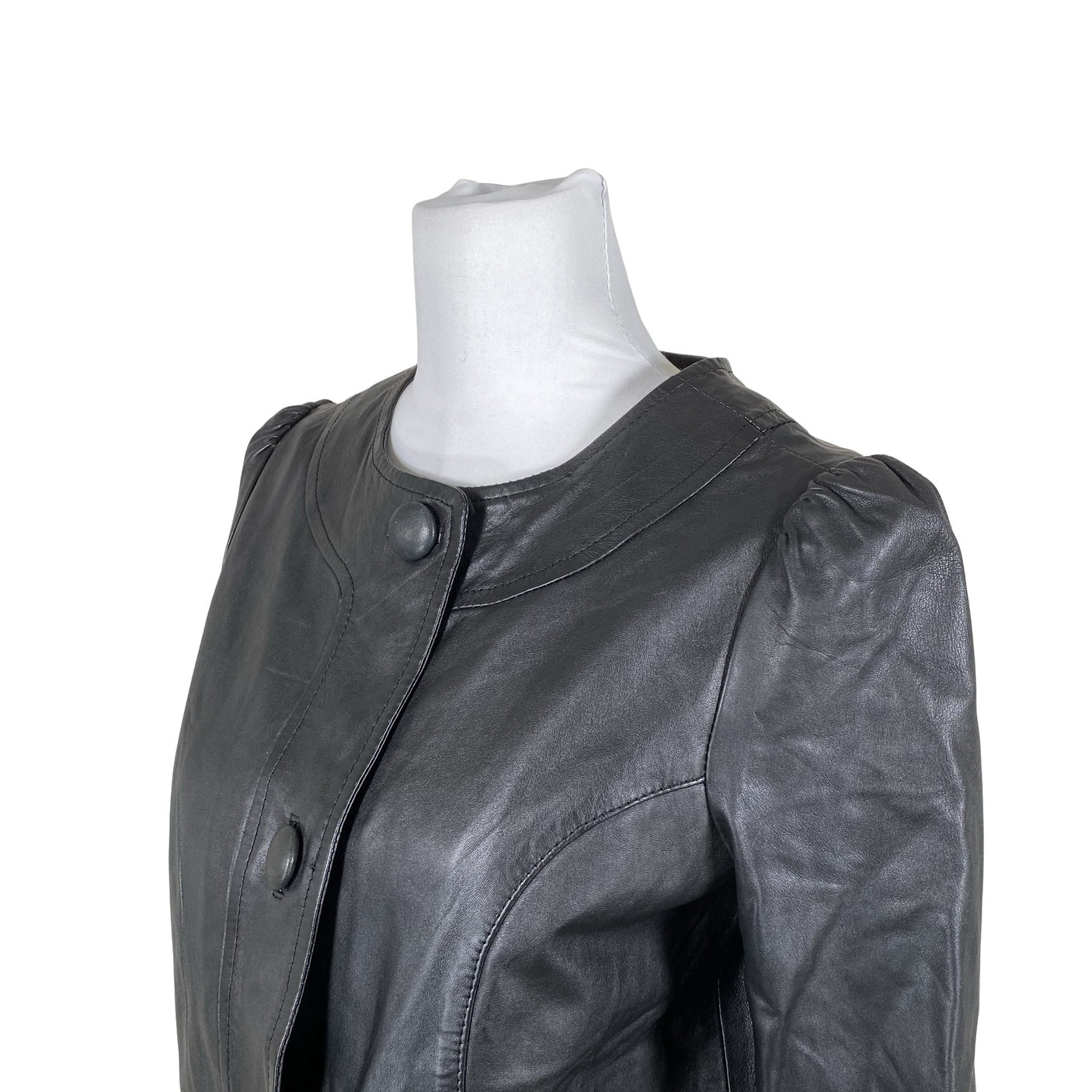Unisex Saki - Leather jacket, size 36 - Black (3)