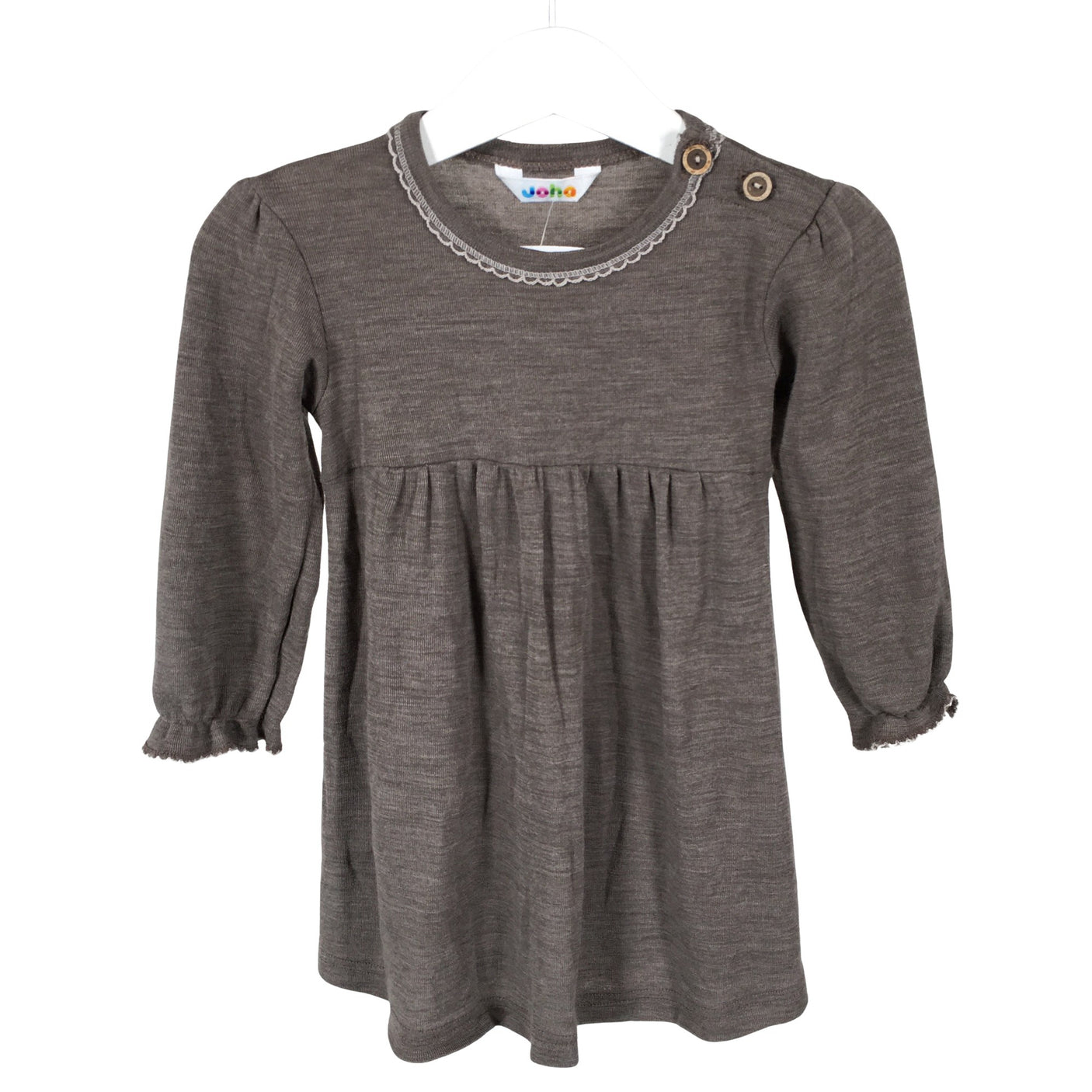 Unisex Joha - Tricot dress, size 80 - 86 - Brown (1)