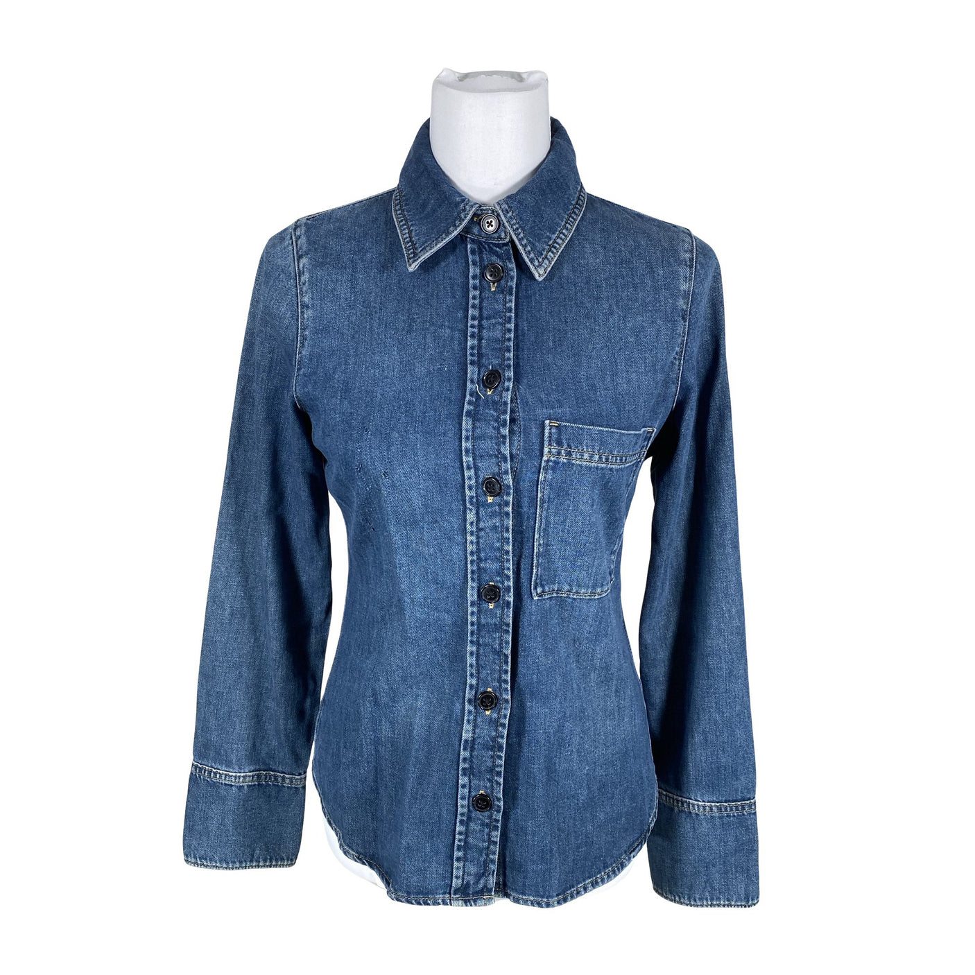 Unisex Massimo Dutti - Denim shirt, size 36 - Blue (1)