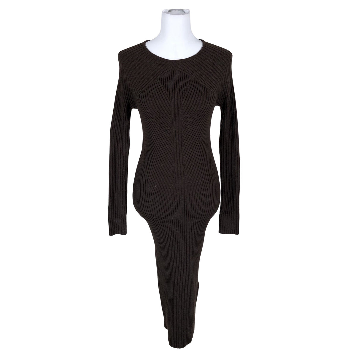 Unisex Na-KD - Knit dress, size 36 - Brown (1)